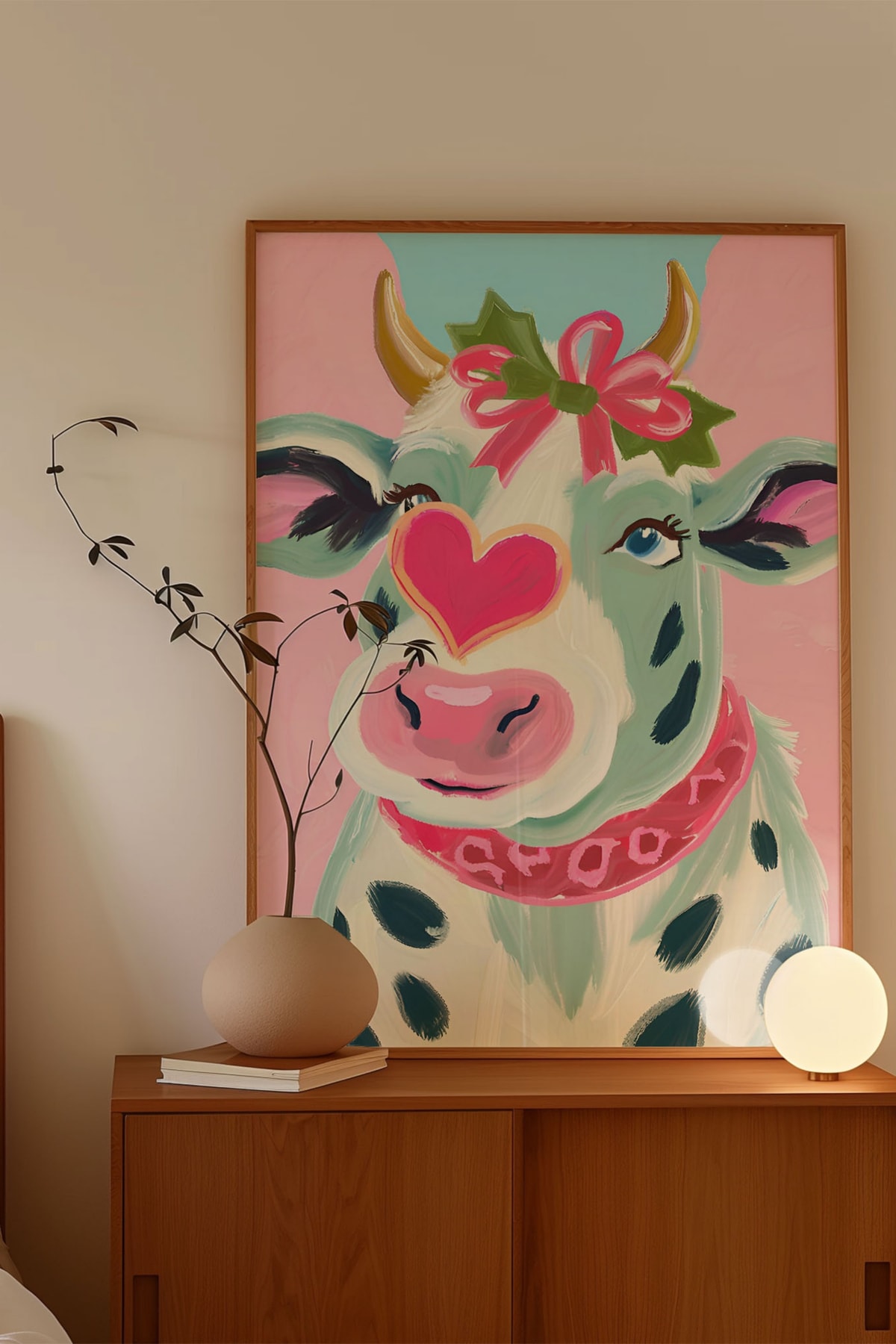 Blush the Cow Çerçevesiz Poster