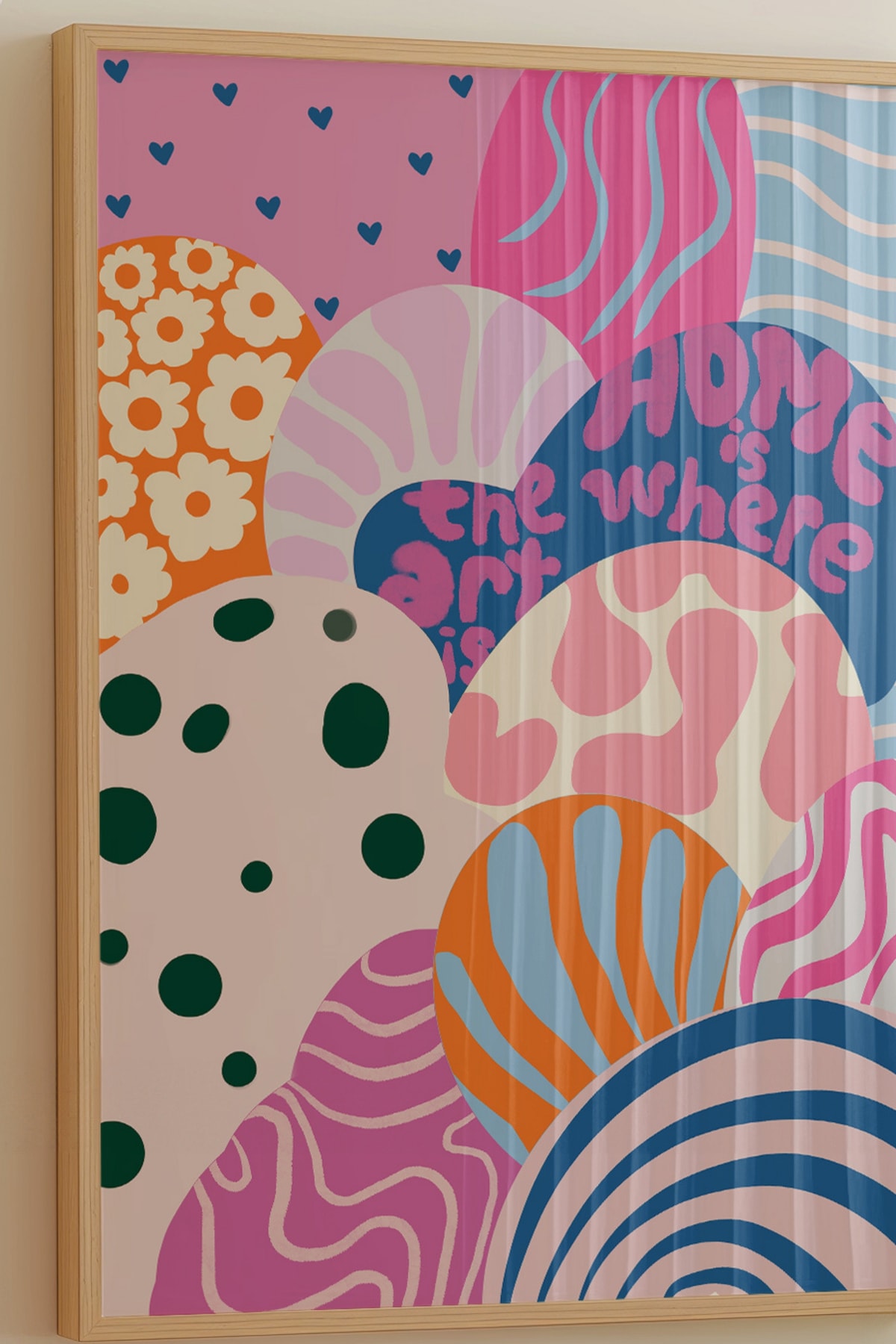 'Home is Where the Art is' Çerçevesiz Poster Sanatseverler için Hediyelik, Sanatsal Duvar Dekor