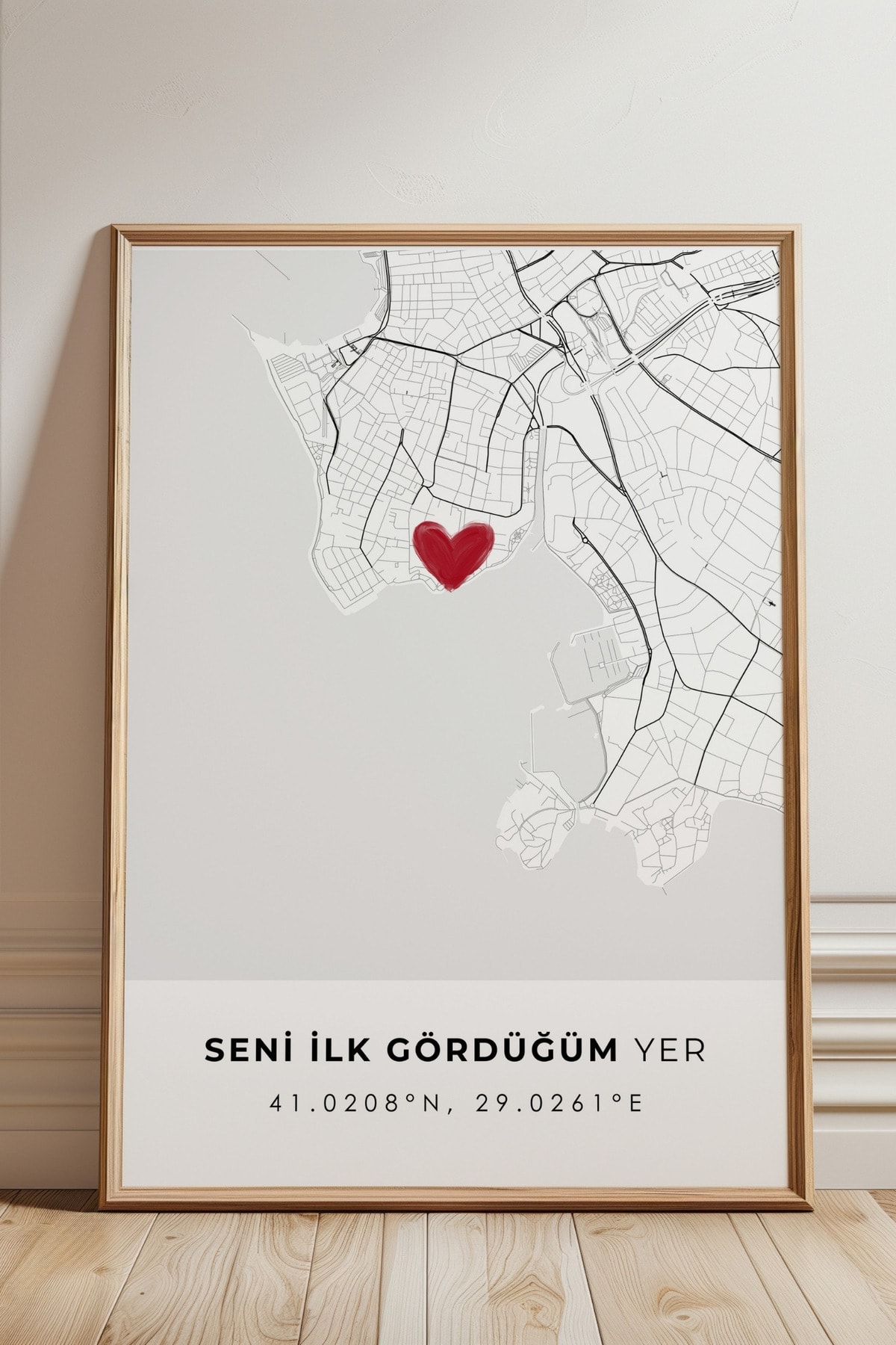 Seni Ilk Gördüğüm Yer 'moda Sahili' Çerçevesiz Poster, Sevdiğinize Ilk Buluşma Istanbul Hediye