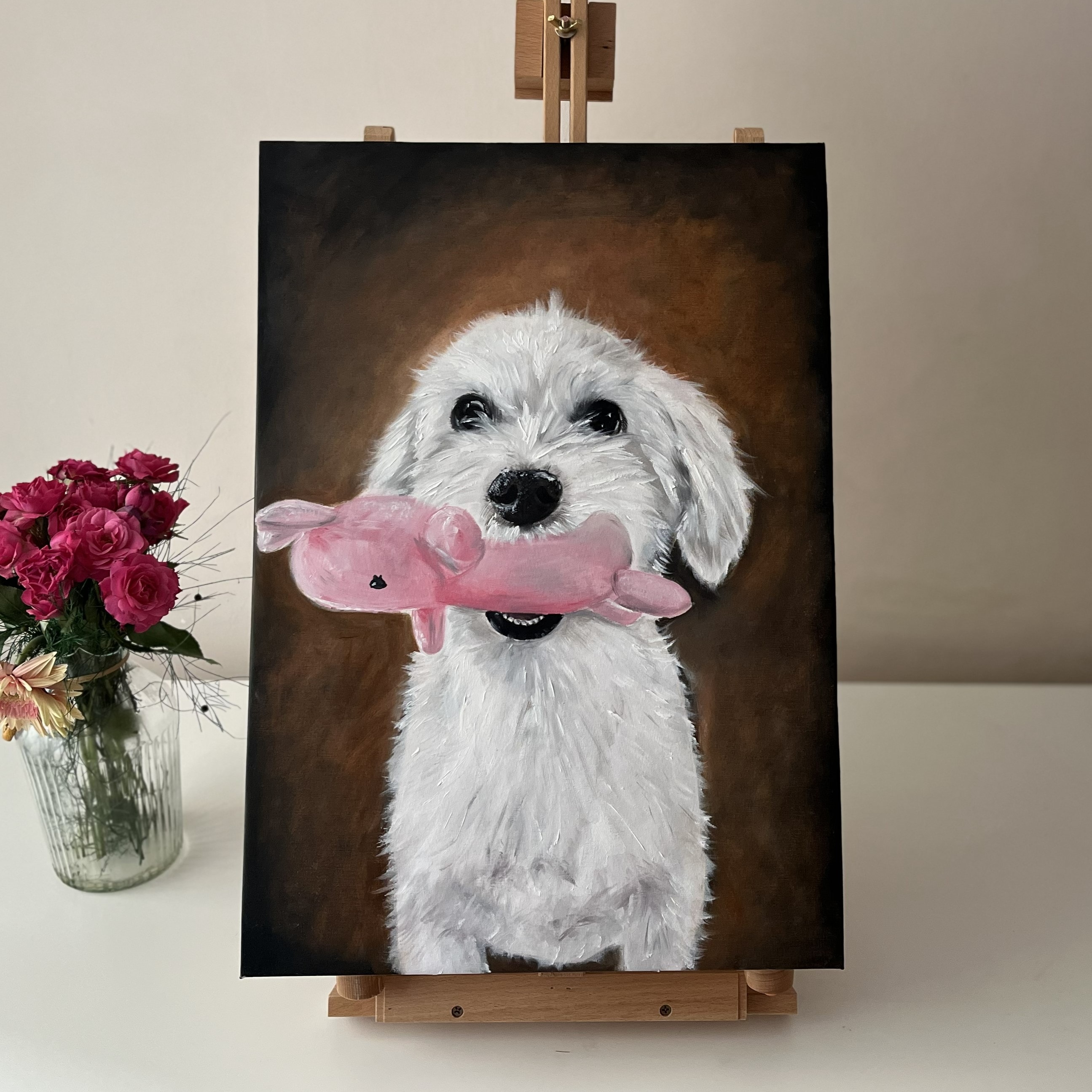 Evcil Hayvan Yağlı Boya Tablo