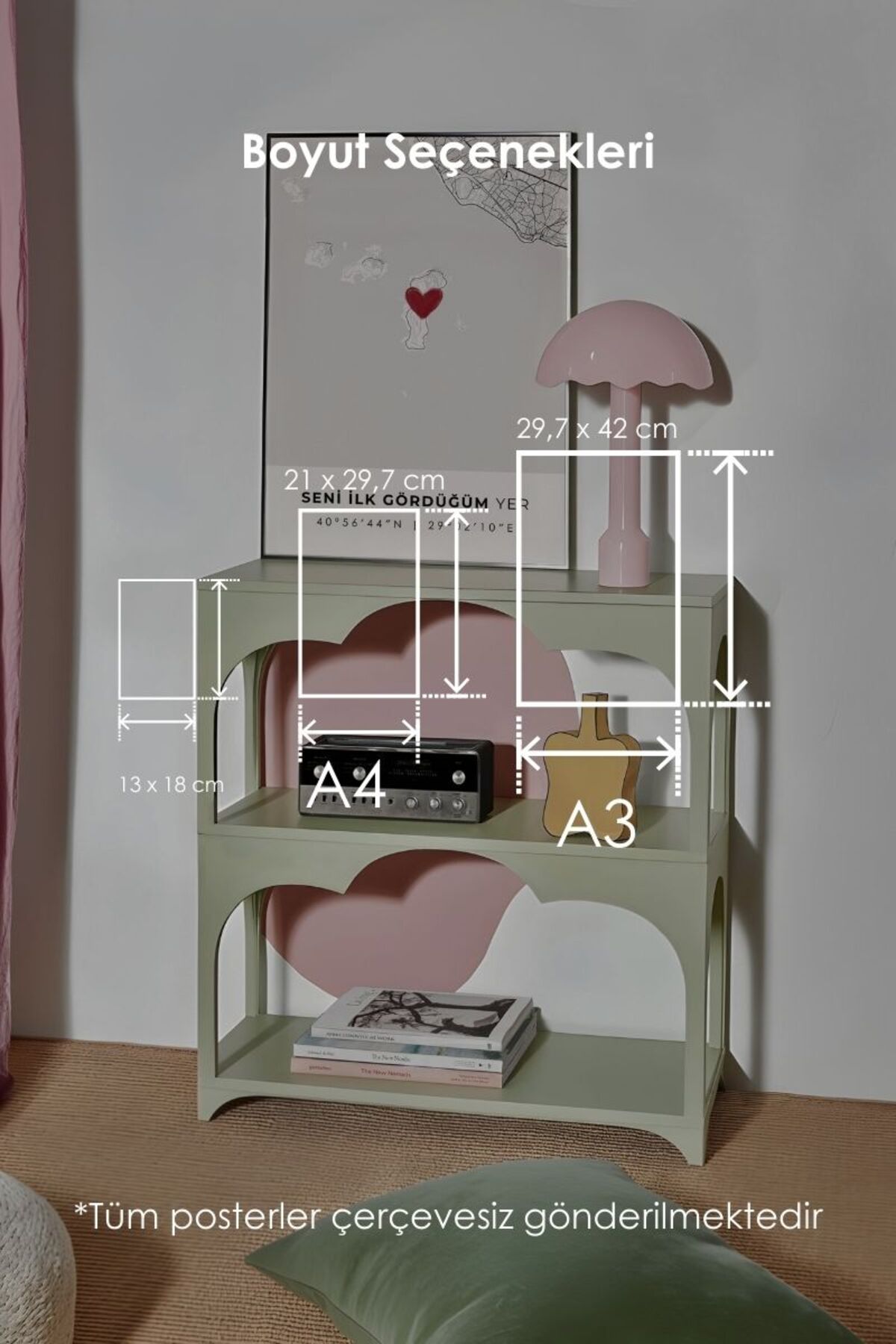 'Büyükada' Seni İlk Gördüğüm Yer Çerçevesiz Poster, Sevdiğinize İlk Buluşma İstanbul Adalar Hediye