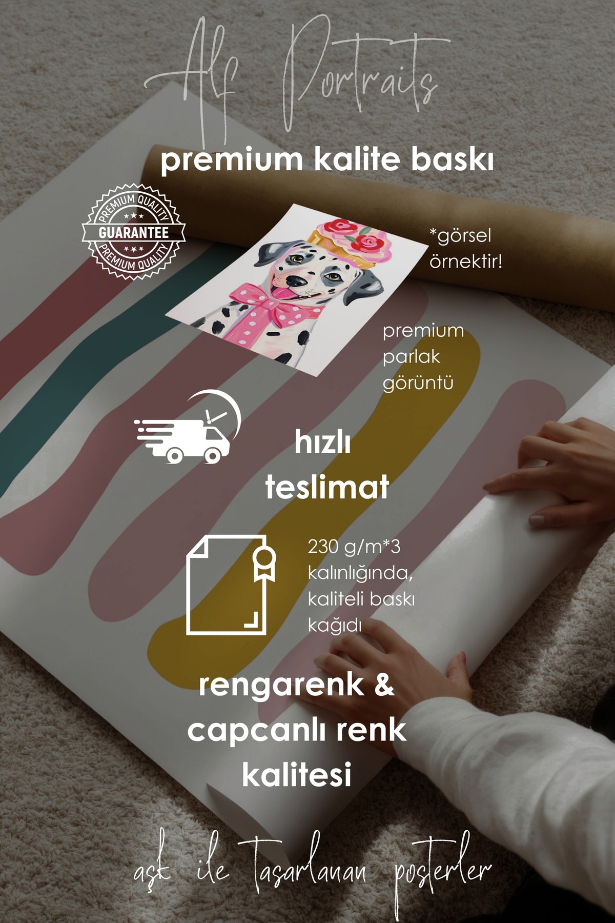 3'lü Çerçevesiz Poster Üçlü Duvar Poster Dekorasyonu Abstract 3'lü Poster Seti