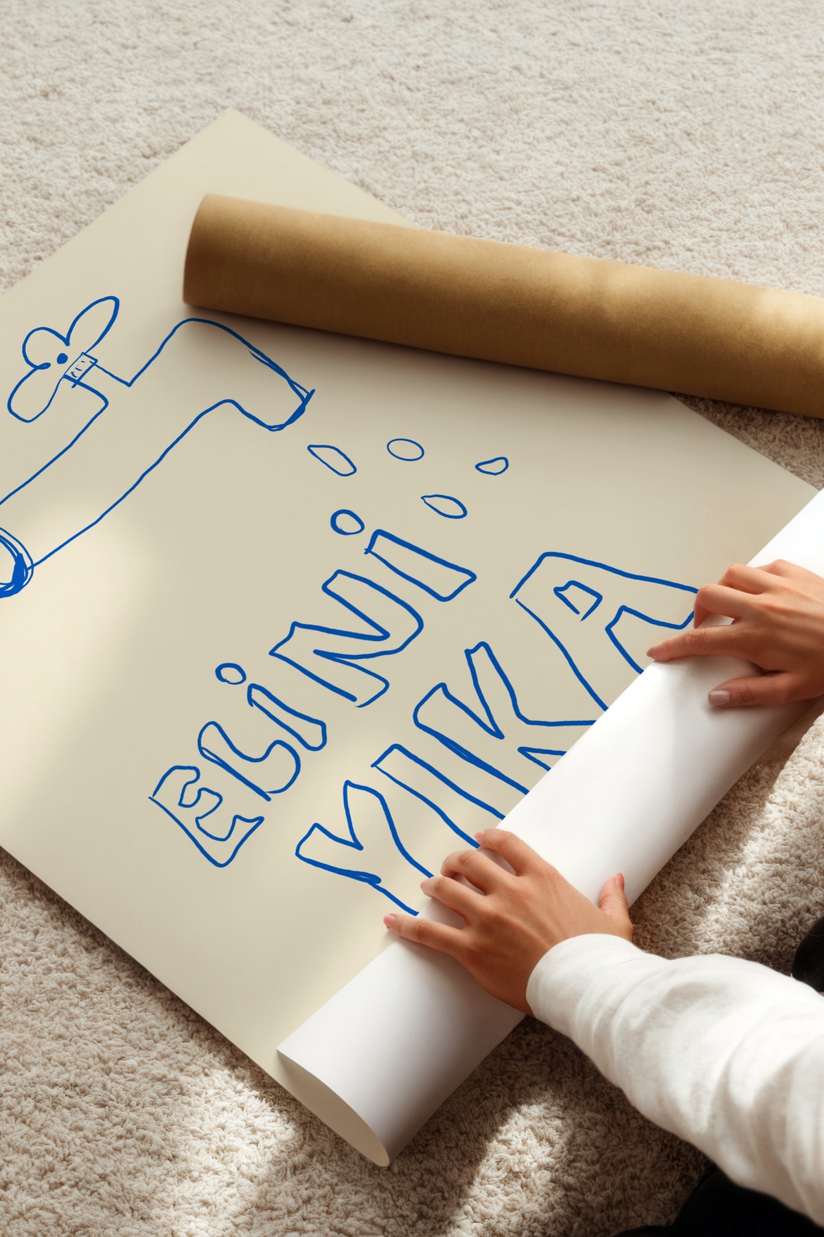 Elini Yıka Çerçevesiz Poster Banyo Duvar Dekor Lavabo Duvar Posteri