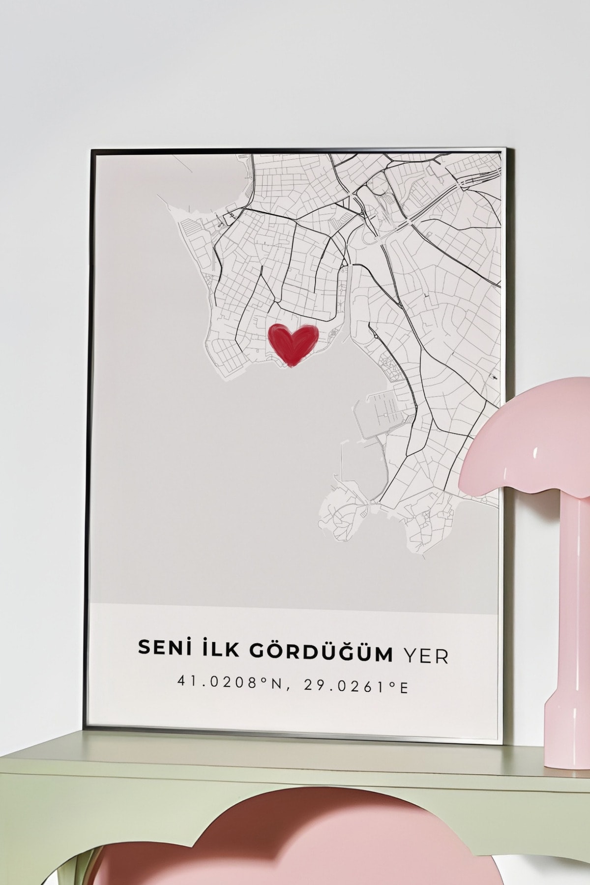 Seni Ilk Gördüğüm Yer 'moda Sahili' Çerçevesiz Poster, Sevdiğinize Ilk Buluşma Istanbul Hediye