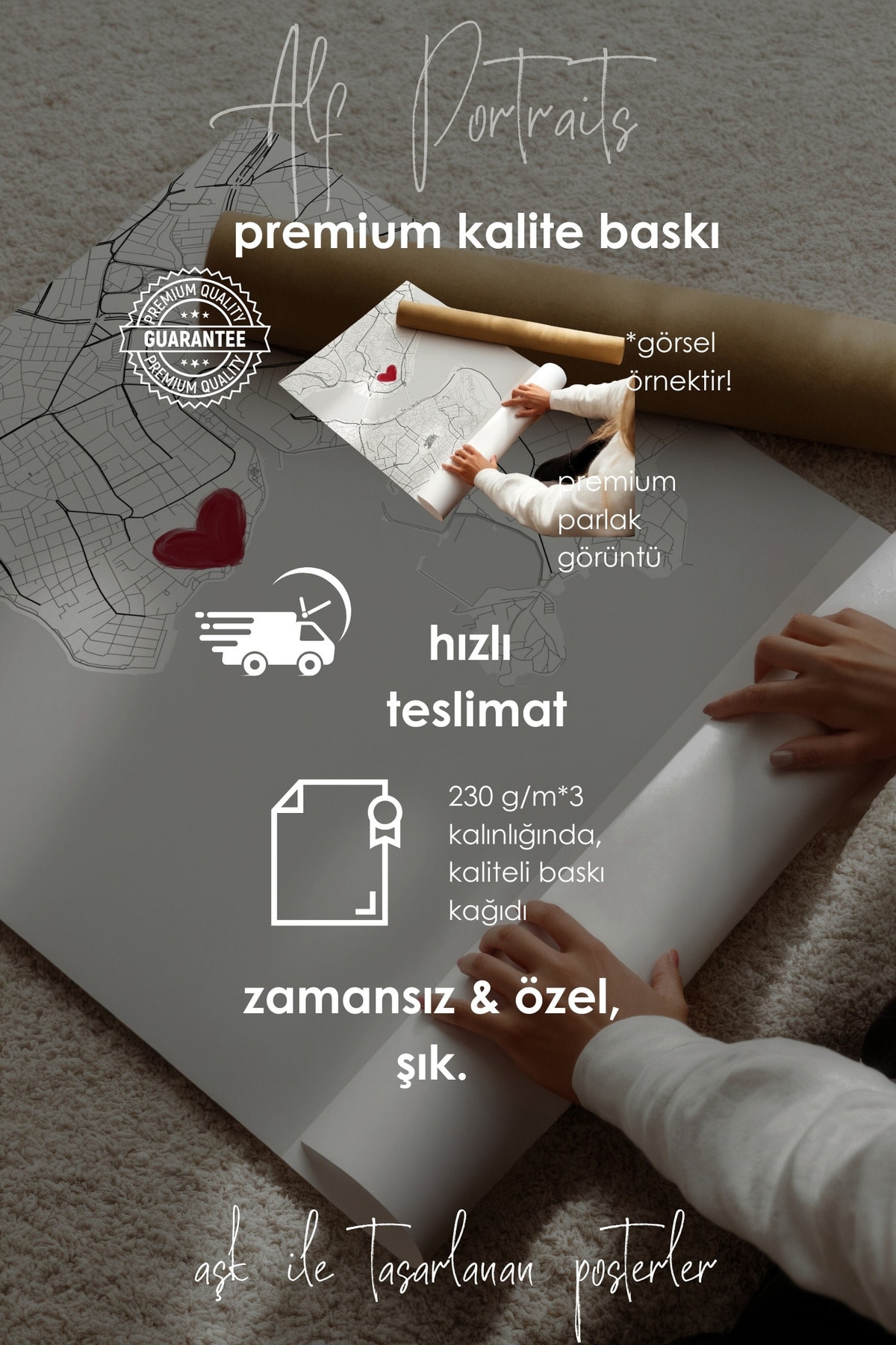 Seni Ilk Gördüğüm Yer 'moda Sahili' Çerçevesiz Poster, Sevdiğinize Ilk Buluşma Istanbul Hediye