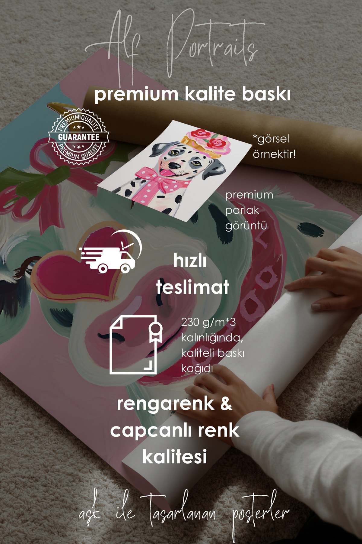 Blush the Cow Çerçevesiz Poster