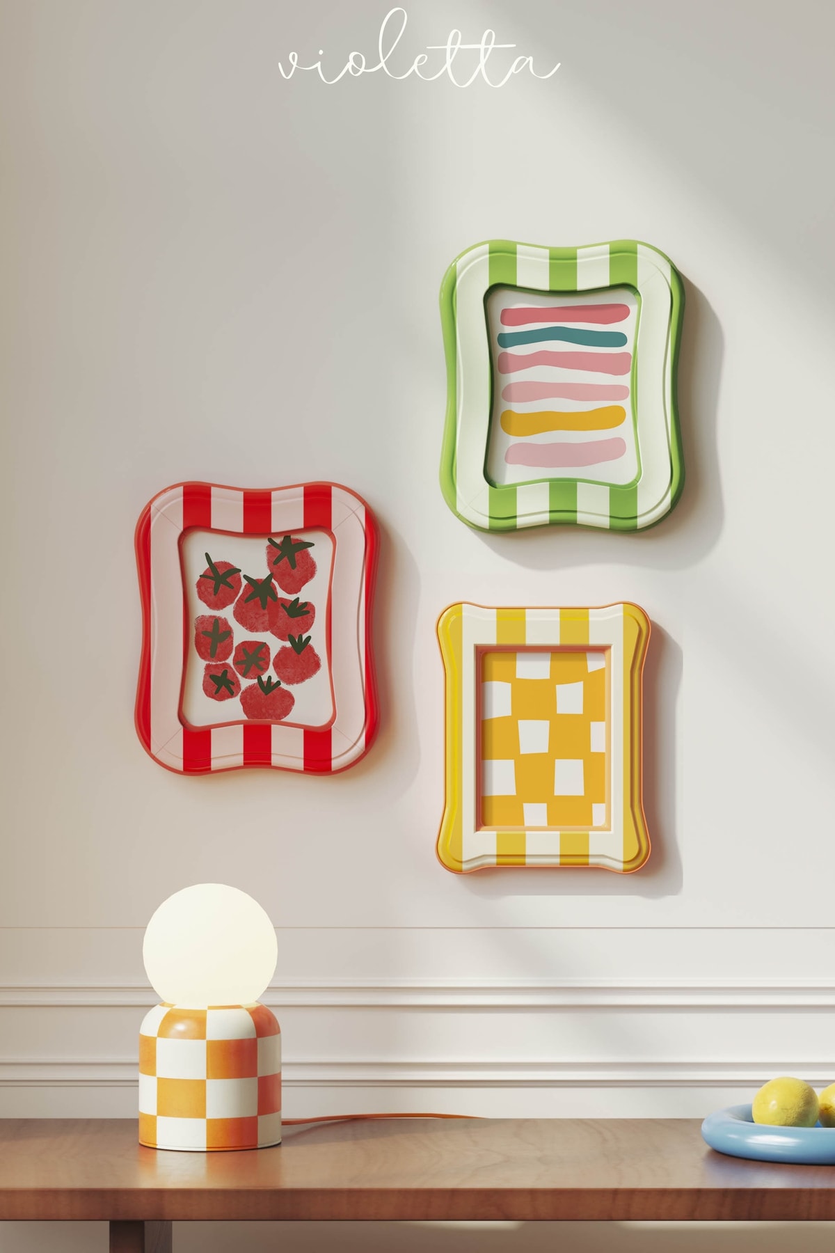 3'lü Çerçevesiz Poster Üçlü Duvar Poster Dekorasyonu Abstract 3'lü Poster Seti