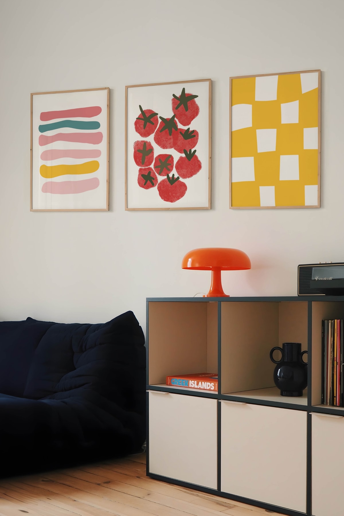 3'lü Çerçevesiz Poster Üçlü Duvar Poster Dekorasyonu Abstract 3'lü Poster Seti