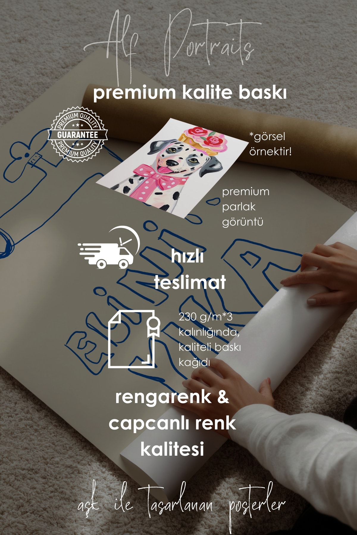 Elini Yıka Çerçevesiz Poster Banyo Duvar Dekor Lavabo Duvar Posteri