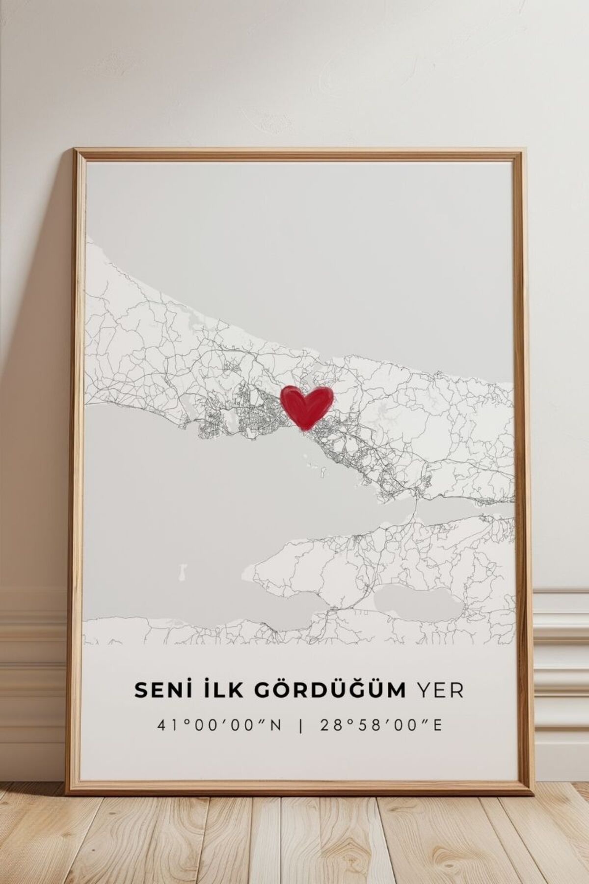 'Bursa' Seni İlk Gördüğüm Yer Çerçevesiz Poster, Sevdiğinize İlk Buluşma Bursa Hediyelik