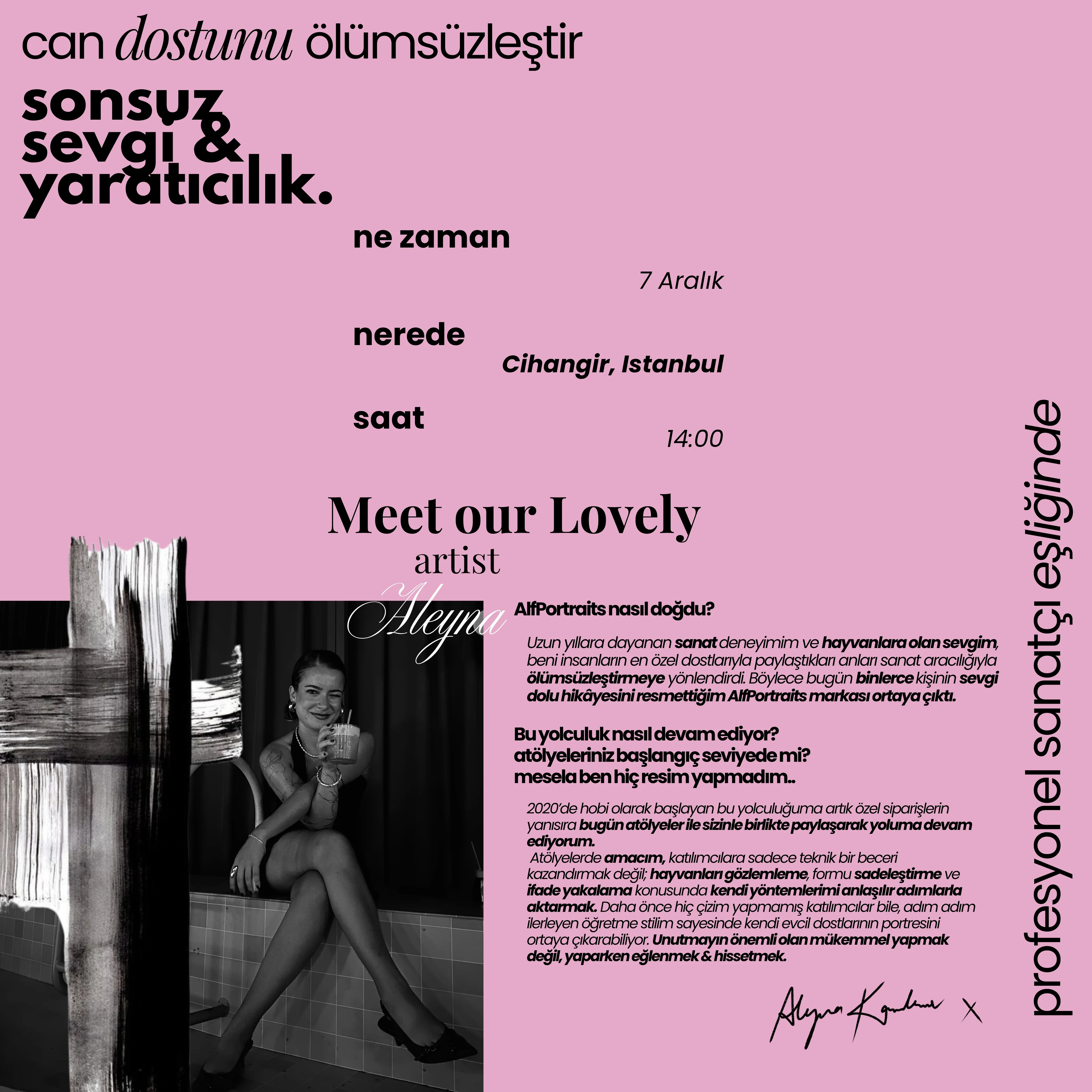 Art & Soul, Evcil Hayvan Çizim Workshop Bileti