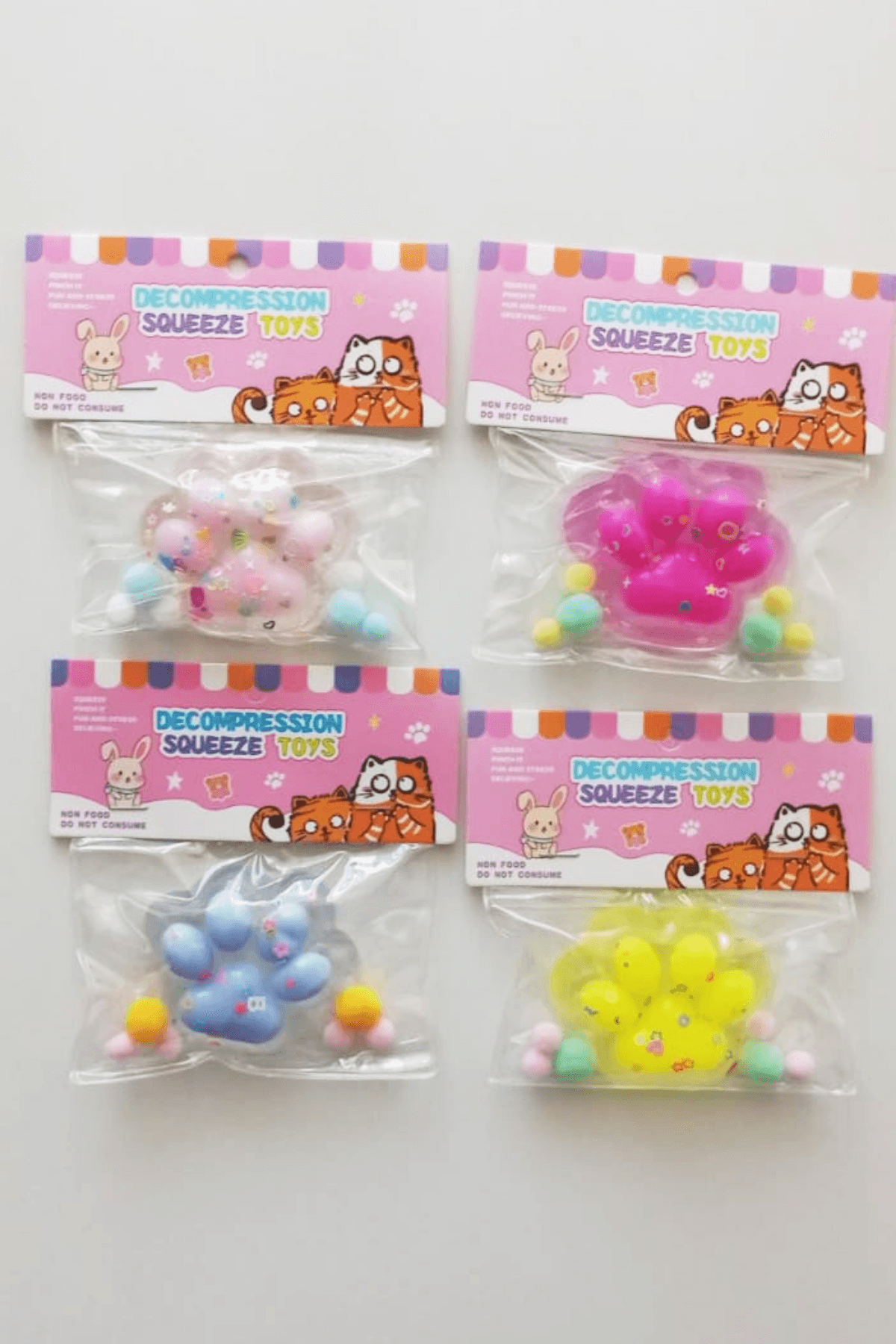 Sevimli Küçük Squishy Kedi Pati Pati Sıkma Sukuşi