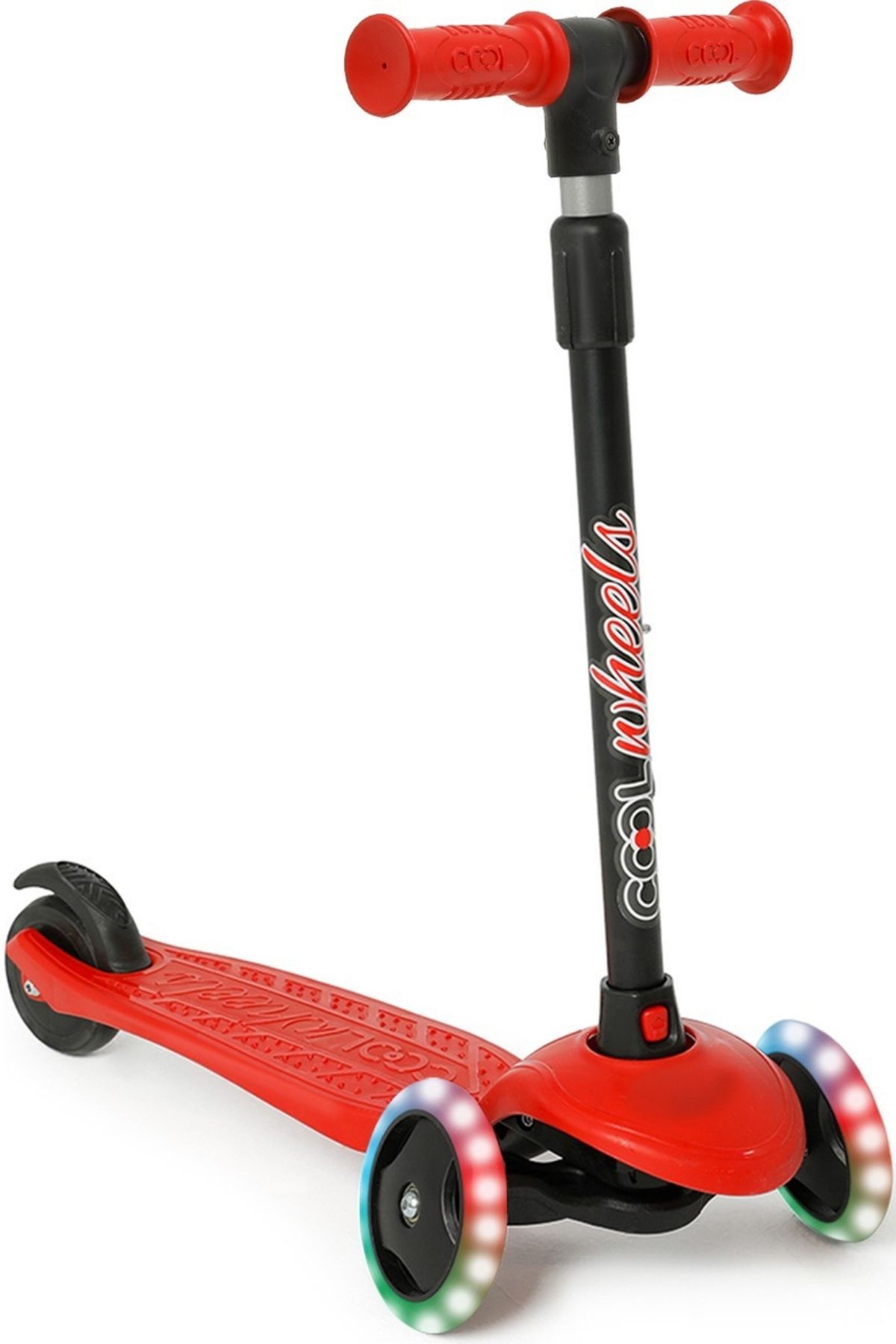 Cool Wheels Star Işıklı 3 Tekerlekli Çocuk Scooter Kırmızı