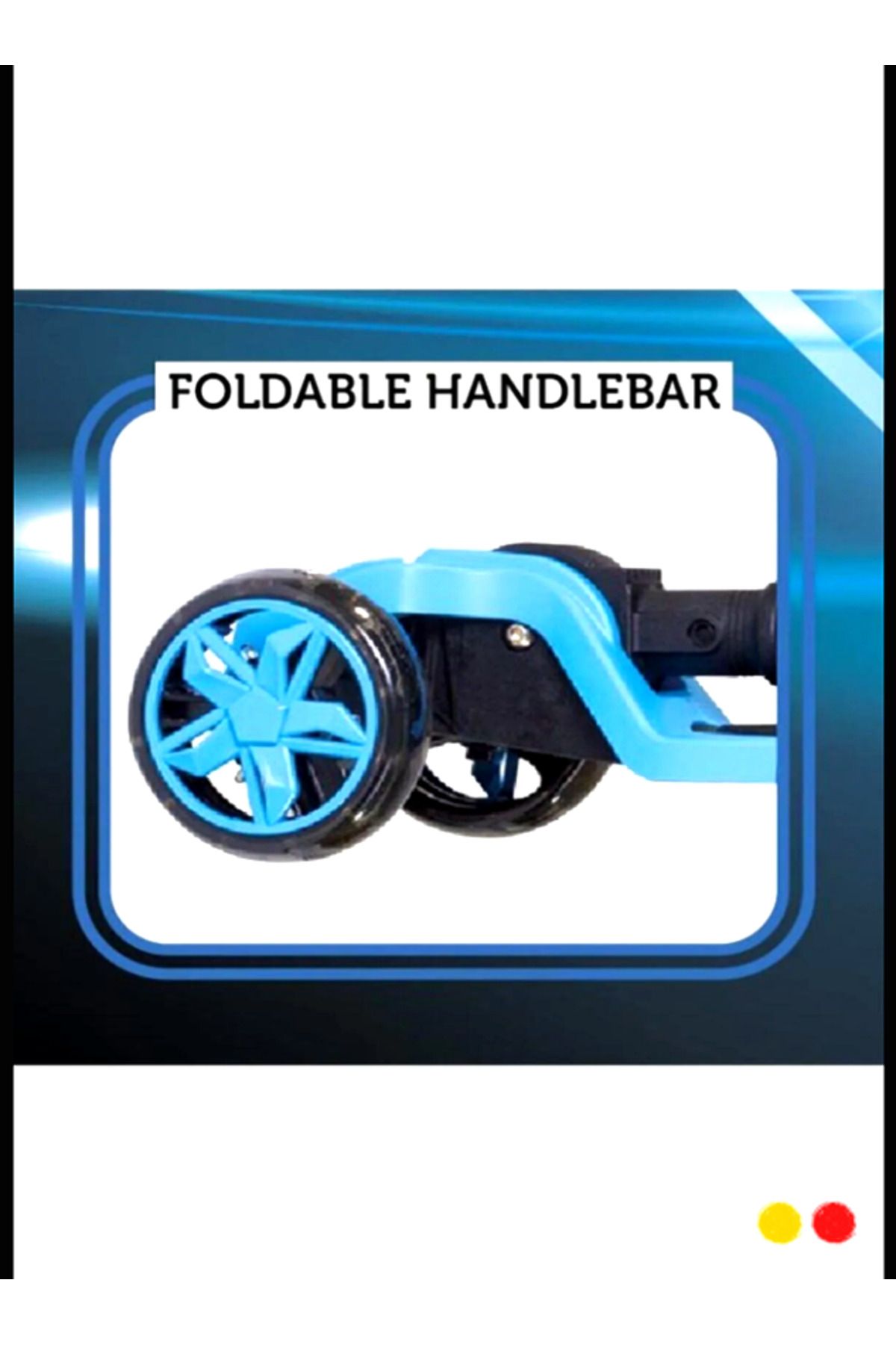 Erkek Cocuk Mavi Cool Whells Scooter Isikli 3 Tekerlekli Cocuk Scooter Egitici Oyuncaklar