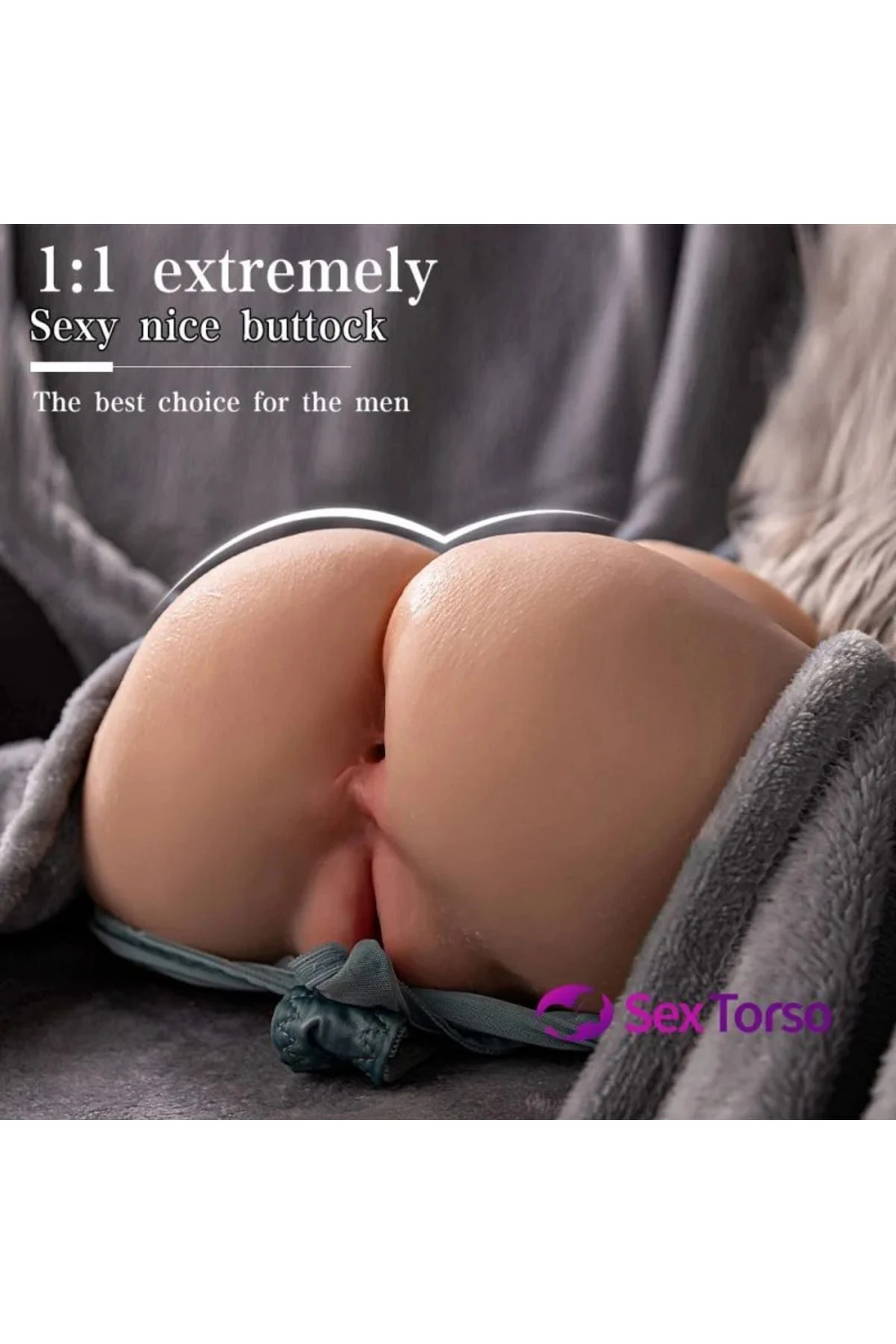 Kalça Masturbator - Realistik Anal Vajinal 2 in 1 Titreşimli Suni Kalça Vajina