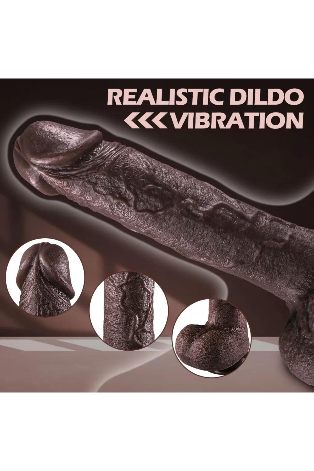 Isıtmalı İleri Geri Hareketli ve Rotasyonlu Gerçekçi Damarlı Penis Vibrator