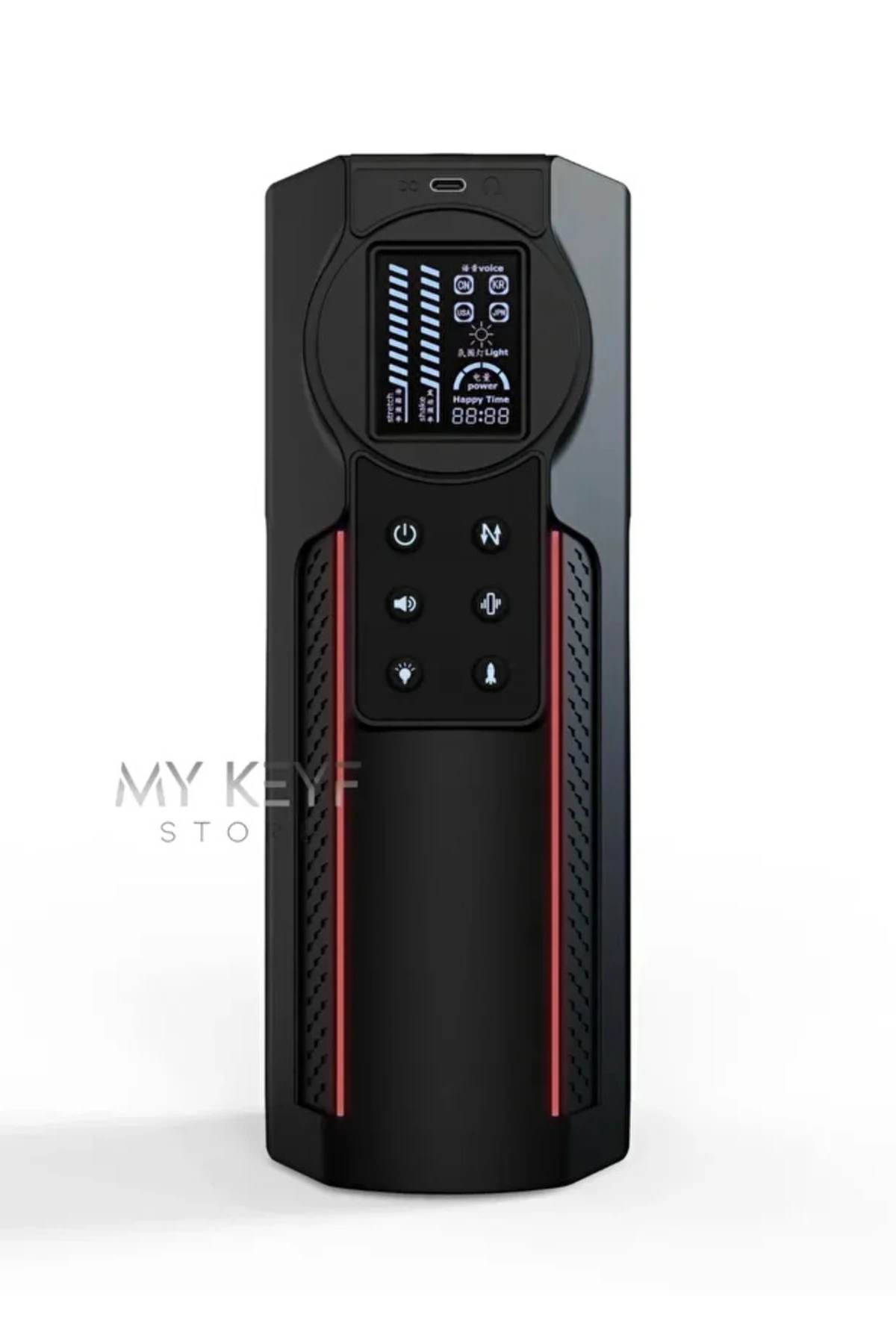 SESLİ AŞAĞI YUKARI HAREKETLİ ŞARJLI 10 MODLU TİTREŞİMLİ MASTÜRBATÖR YUMUŞAK SESSİZ ÇALIŞMA