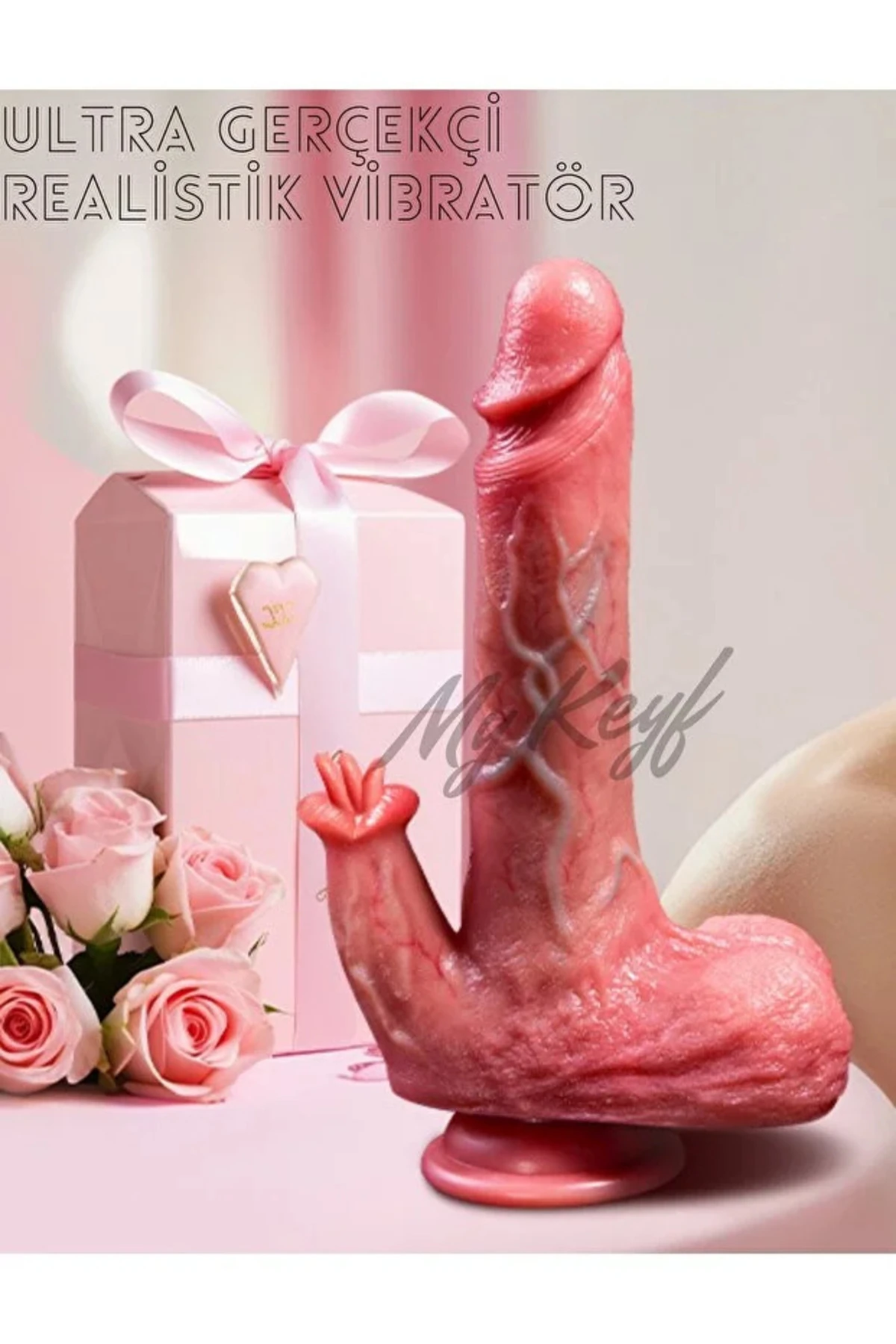 Titreşiml Şarj Edilebilir Vibratör 10 Modlu İleri Geri DİLLİ Yalamalı Yıkanabilir