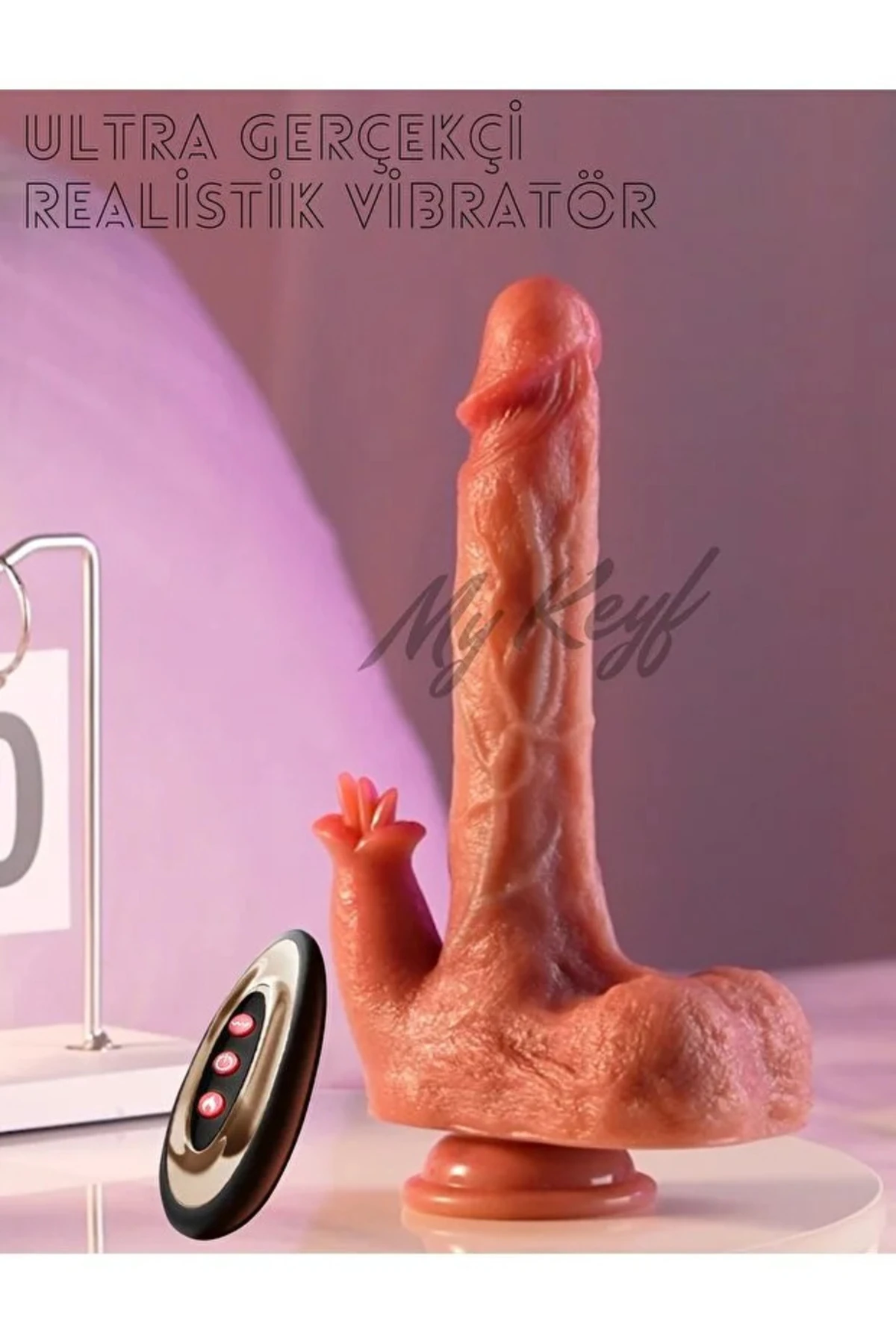 Titreşiml Şarj Edilebilir Vibratör 10 Modlu İleri Geri DİLLİ Yalamalı Yıkanabilir