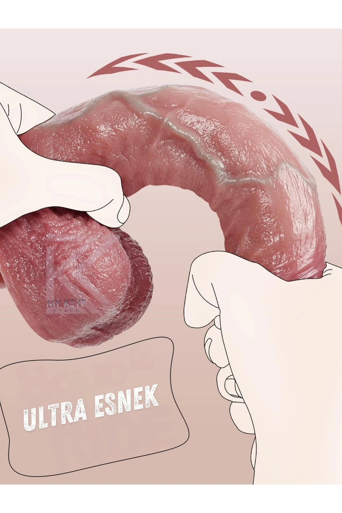 %100 Silikon İleri Geri Hareketli 10 Modlu Kumandalı Titreşimli Vibratör Penis 20 cm sessiz çalışma