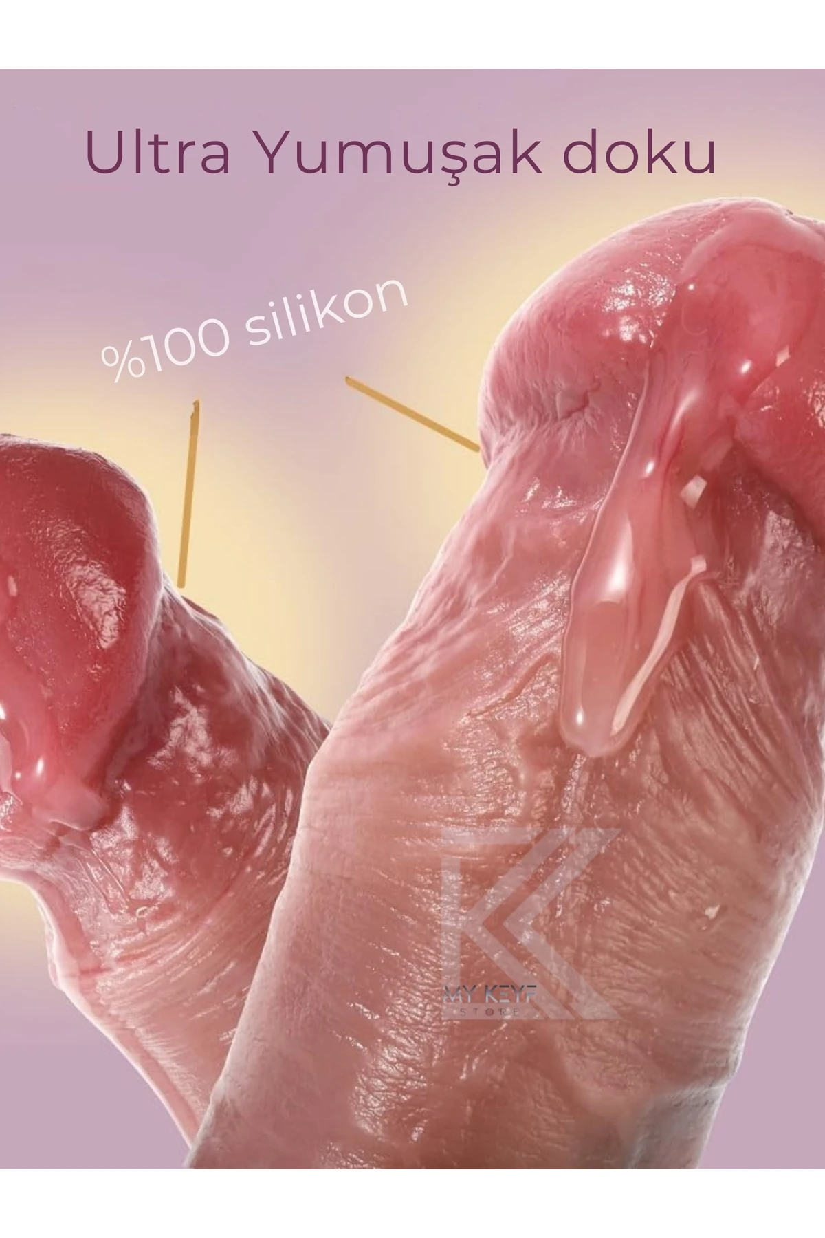 %100 Silikon İleri Geri Hareketli 10 Modlu Kumandalı Titreşimli Vibratör Penis 20 cm sessiz çalışma