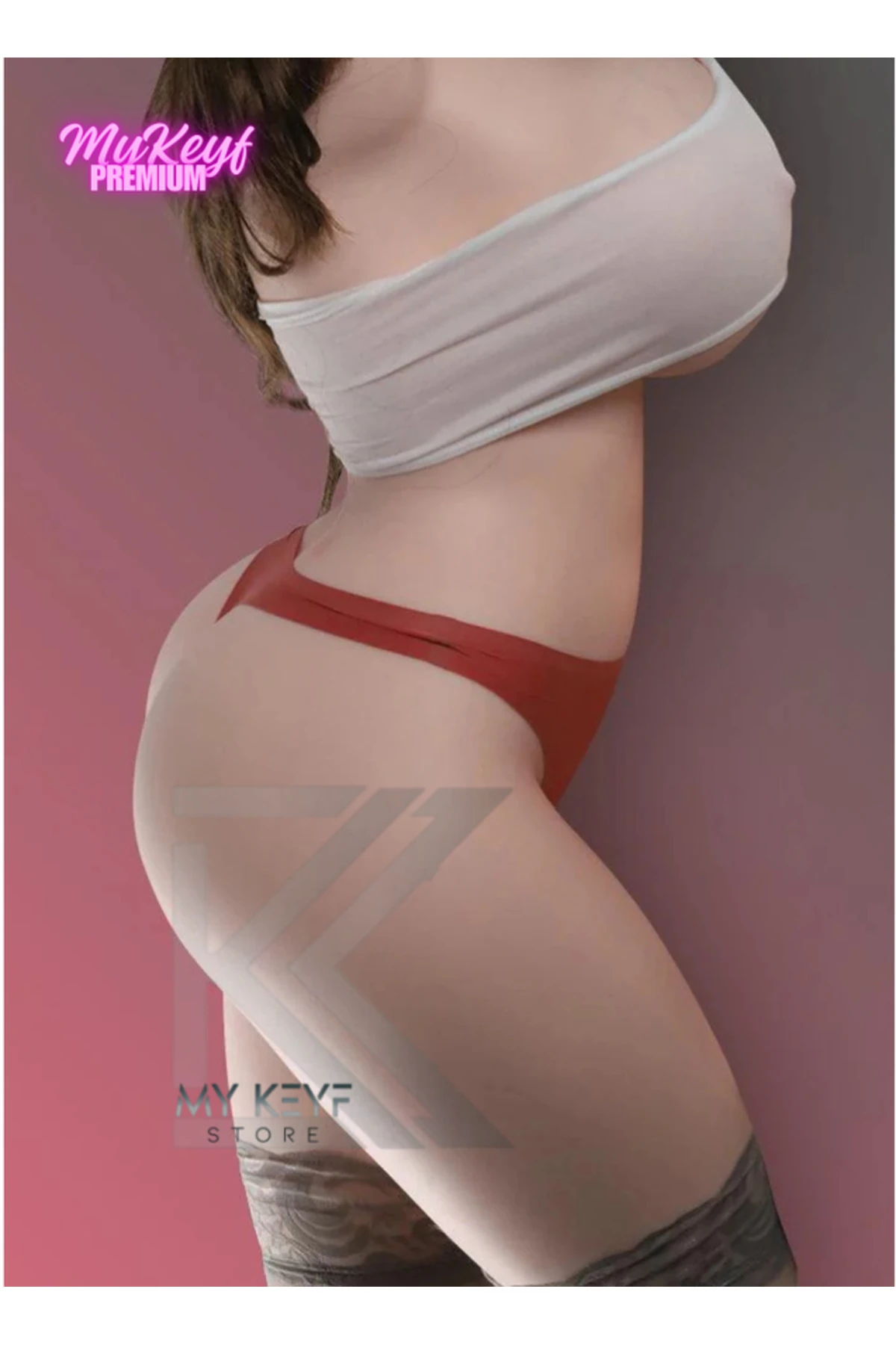 Büyük Boy Kadın Vücudu Realistik Modlu SESLİ TİTREŞİMLİ ŞARJLI Manken Çift Giriş 6.2KG Hediyeli