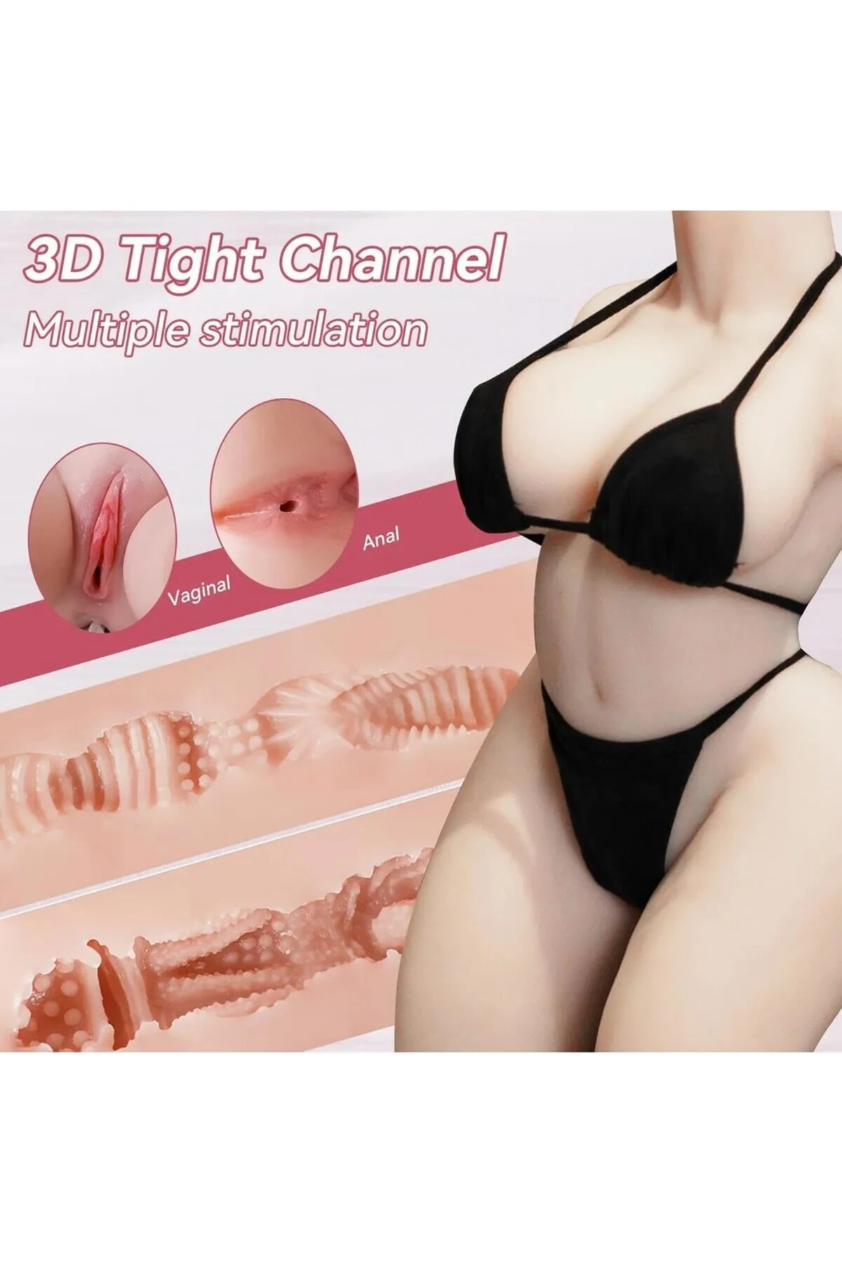 Utra Realistik Gerçekçi Yarım Vücut Manken Suni Vajina Mastürbatör Titreşimli 4.1 Kg