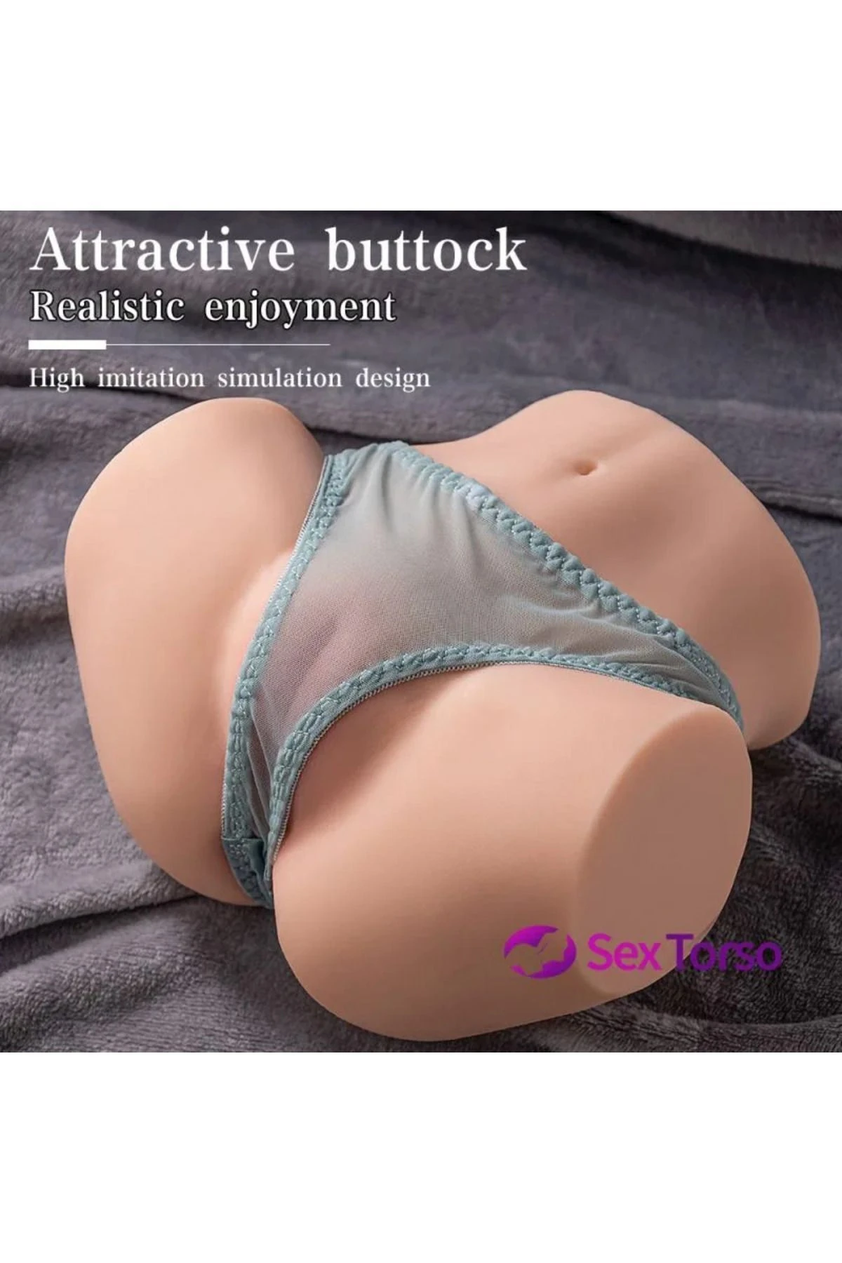 Kalça Masturbator - Realistik Anal Vajinal 2 in 1 Titreşimli Suni Kalça Vajina