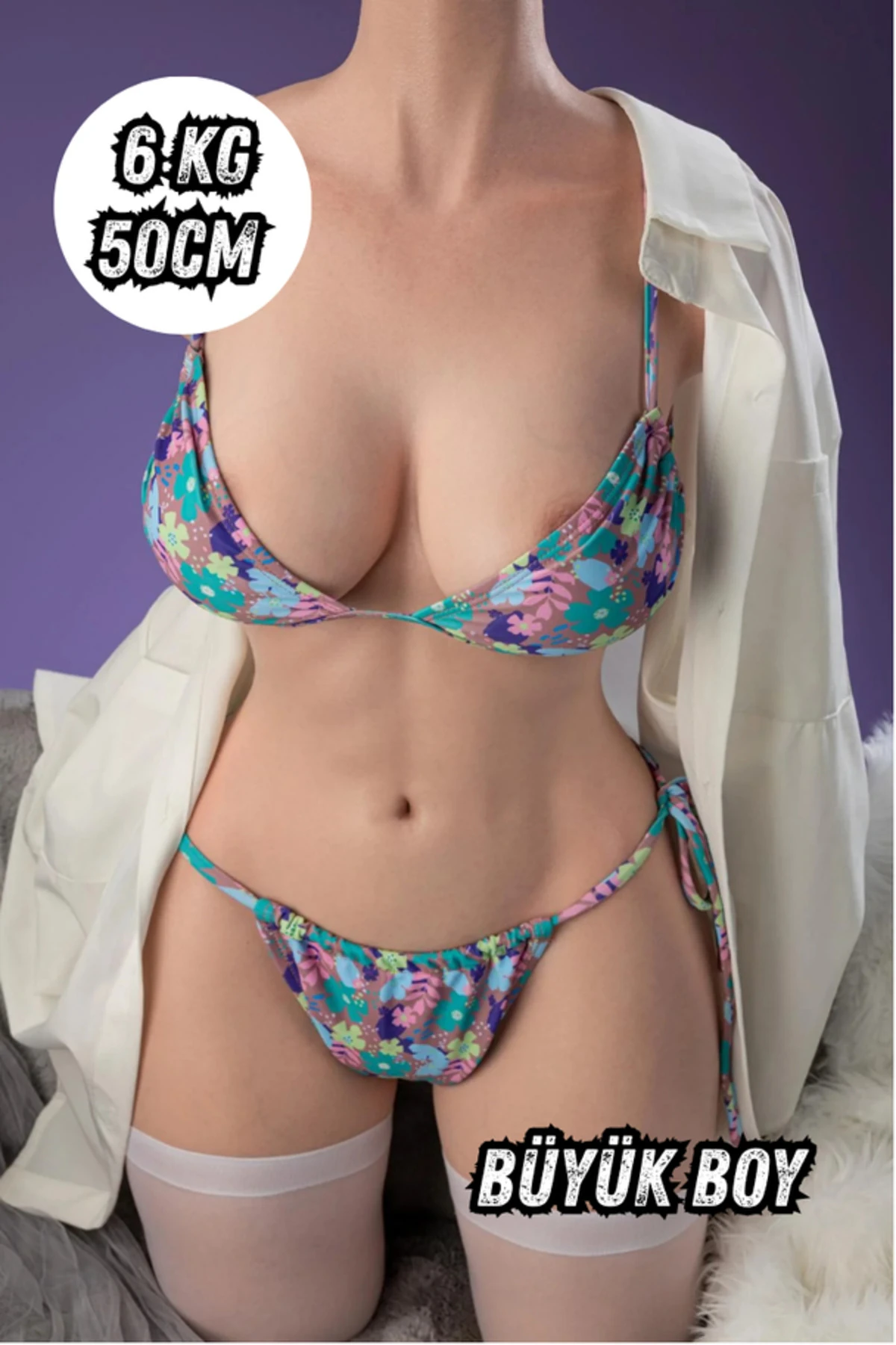 SESLİ Modlu Titreşimli Gerçekçi Büyük Boy Type Pozisyon Işlevli Çift Girişli Realistik Manken 6 Kg