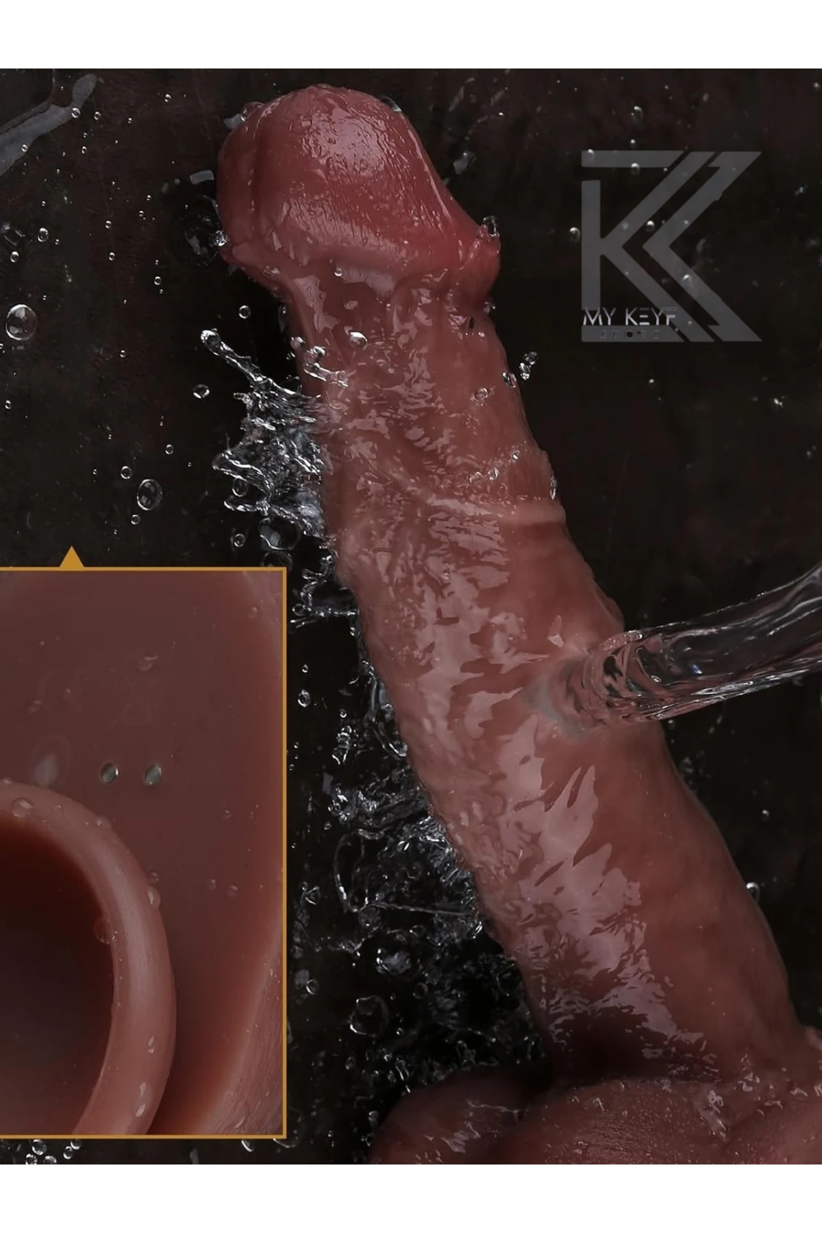 İleri Geri Hareketli Ultra Yumuşak Dokulu Vibratör kumandalı Penis Çift Motorlu Suya Dayanıklı 21cm