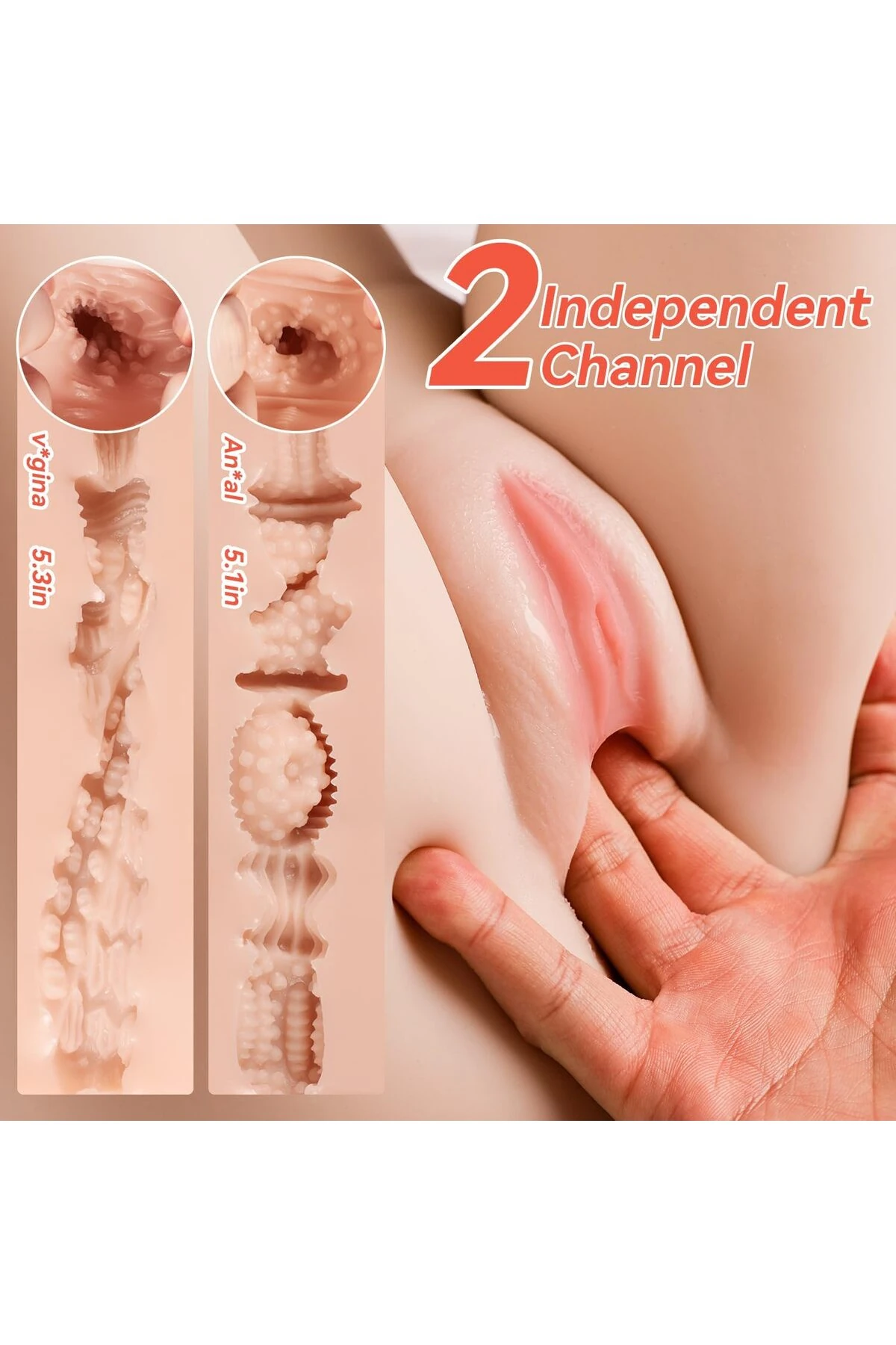 SESLİ Büyük Boy Gövde Realistik Manken Anal Vajinal 2 In 1 Titreşimli Vajina 6 Kg Kayganlaştırıcılı