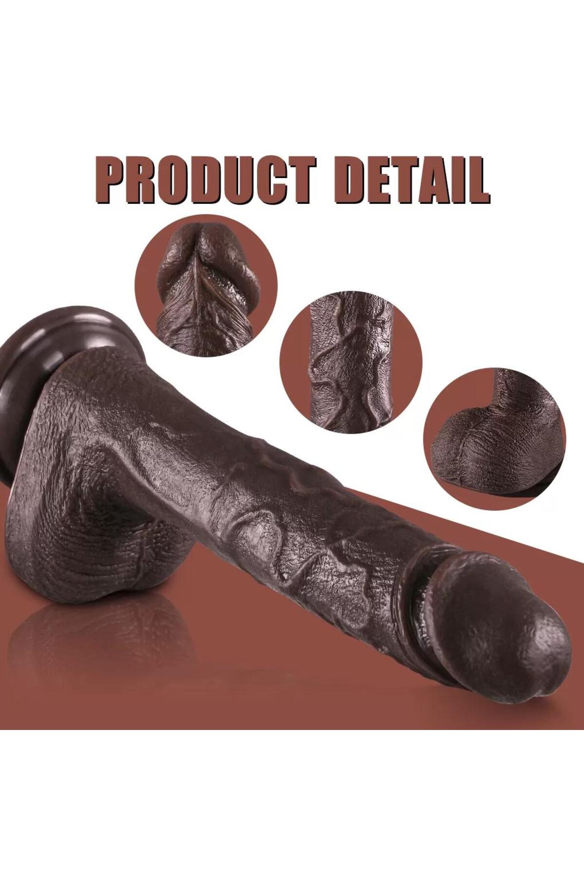 Dildo - Isıtmalı İleri Geri Hareketli ve Rotasyonlu Gerçekçi Damarlı  Vibrator