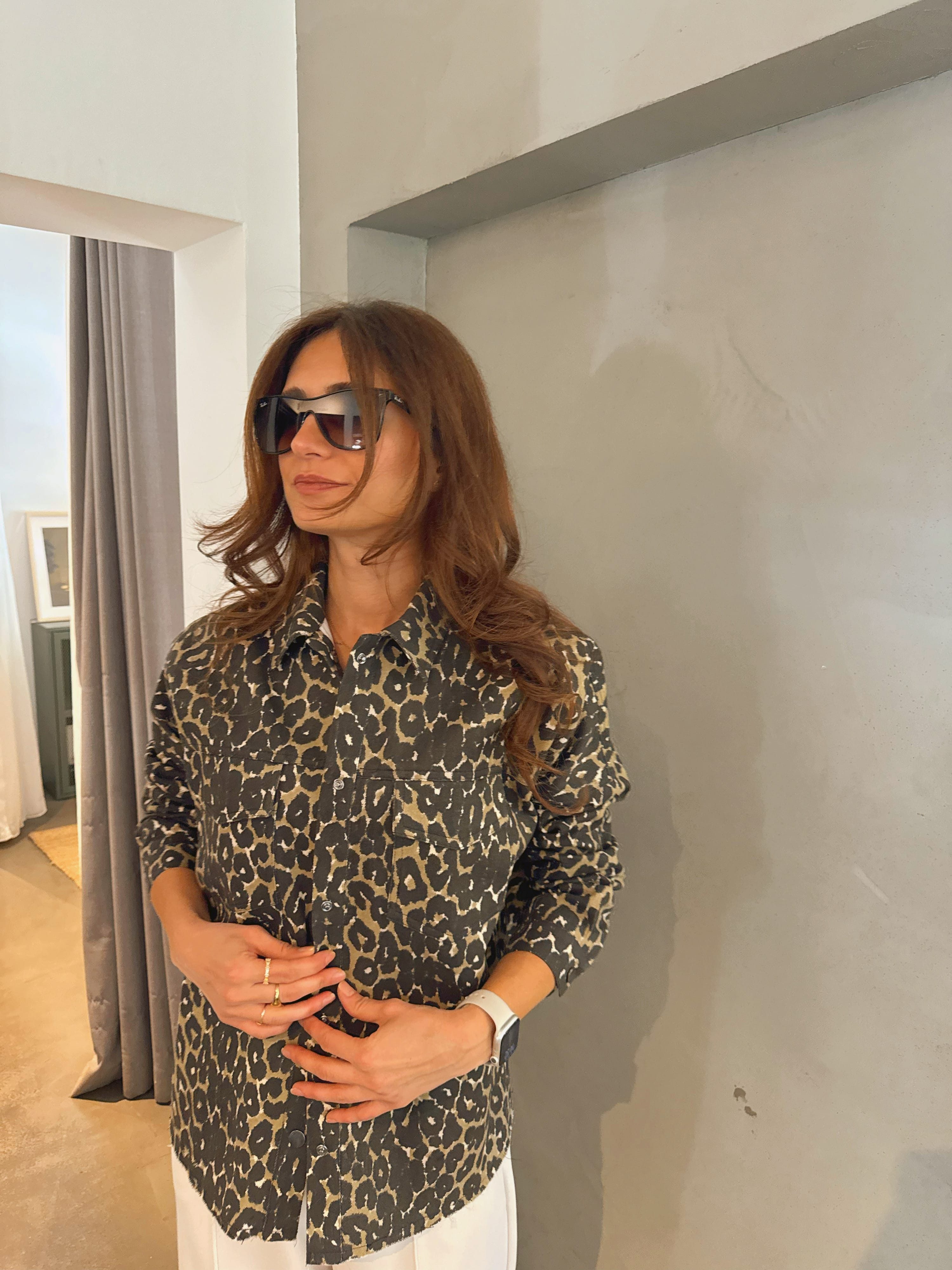 Leopar Kot Ceket/Yelek S-M Beden - Noir Safari Set