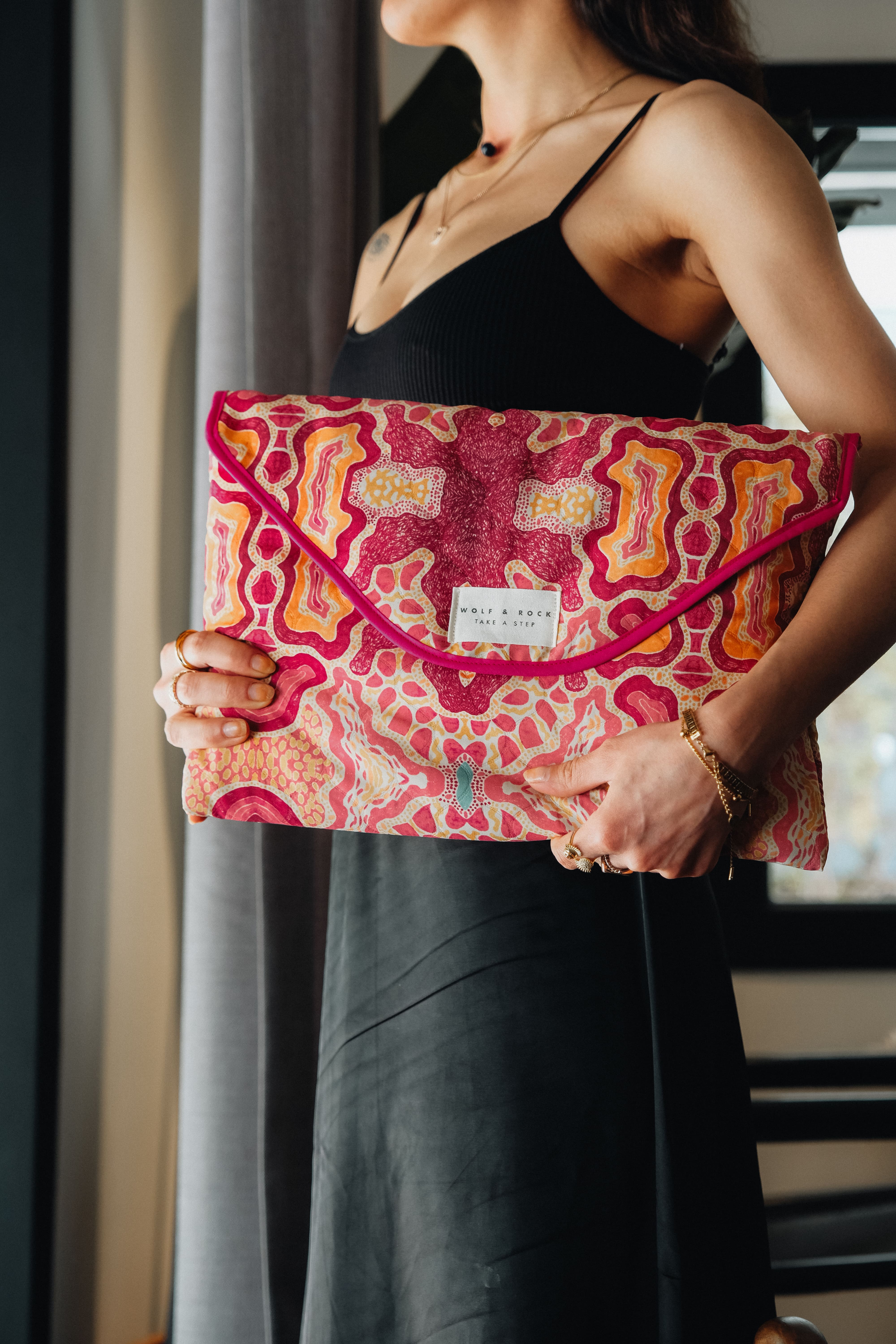 Paloma Pink - Wolf&Rock Mavi Desenli Notebook/Tablet Kılıfı 13''-14''-15'' Uyumlu