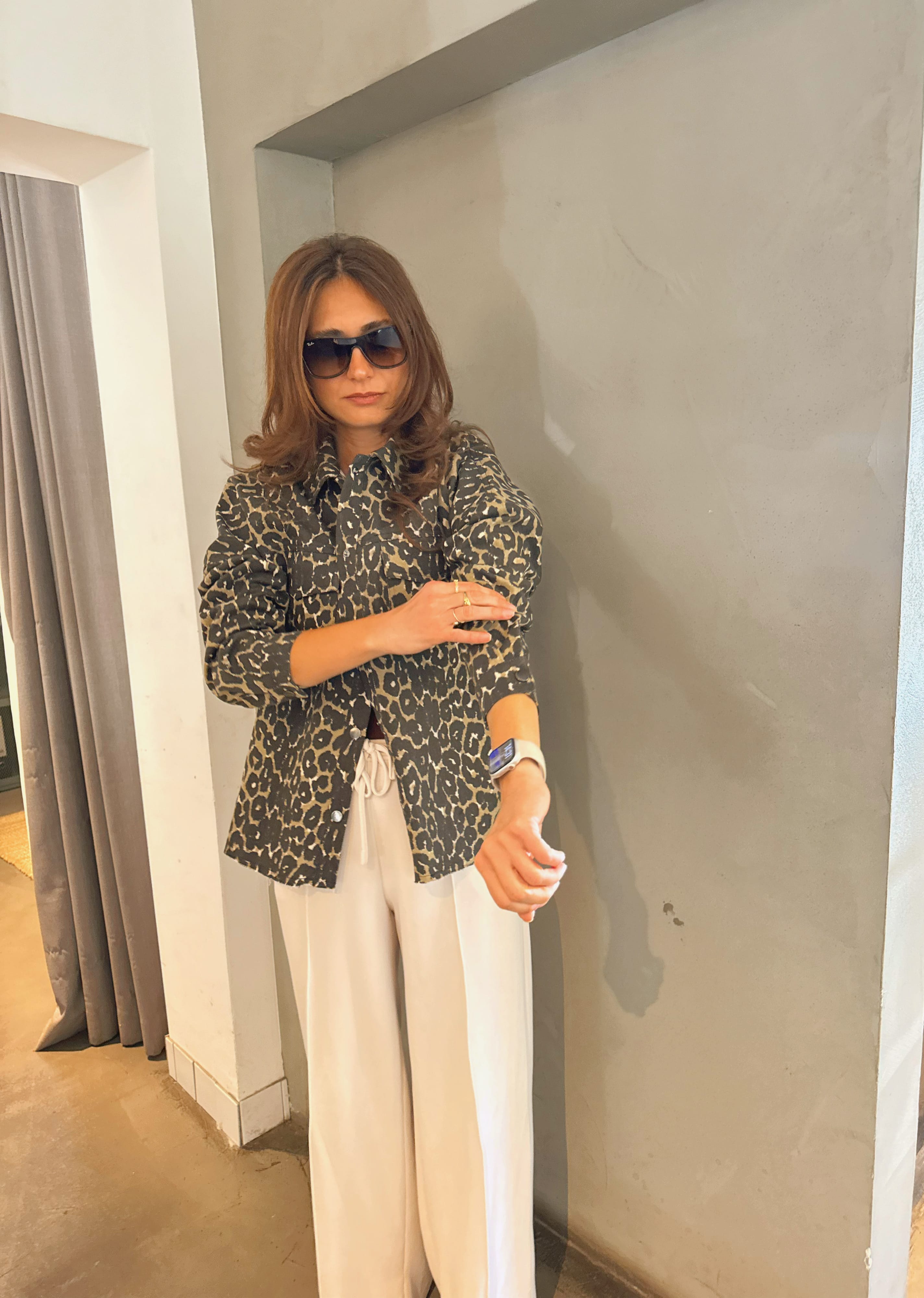 Leopar Kot Ceket/Yelek S-M Beden - Noir Safari Set