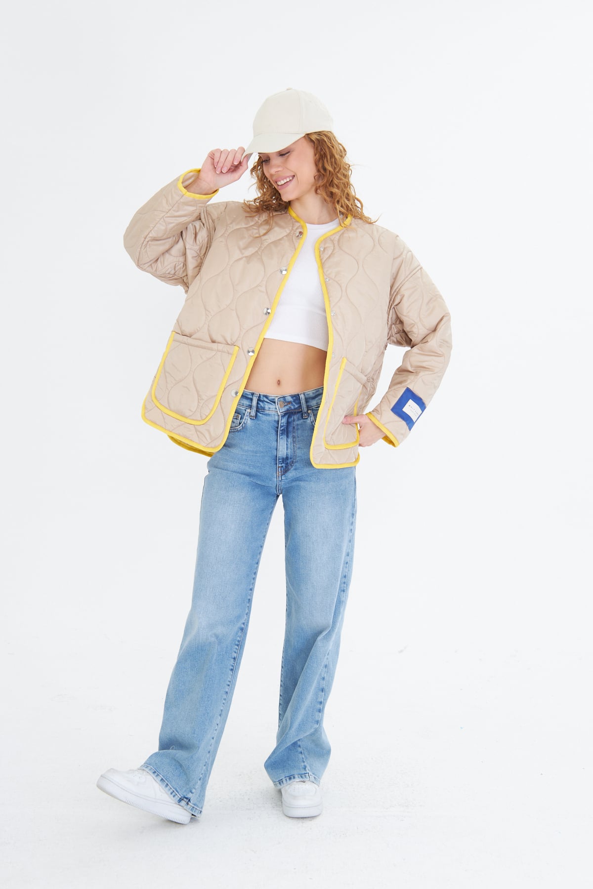 Wolf&Rock Renkli Oversize Kapitone Ceket