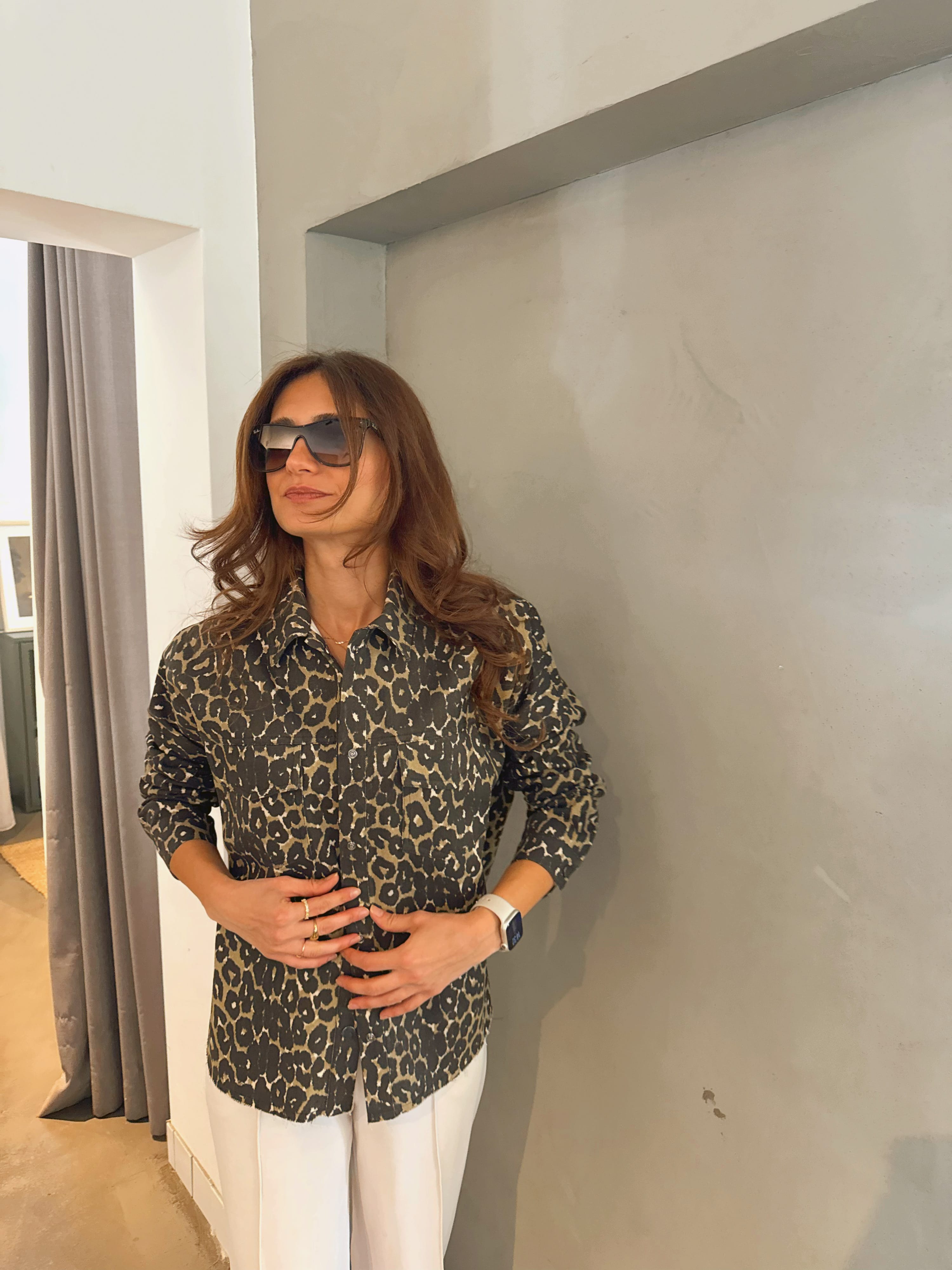Leopar Kot Ceket/Yelek S-M Beden - Noir Safari Set