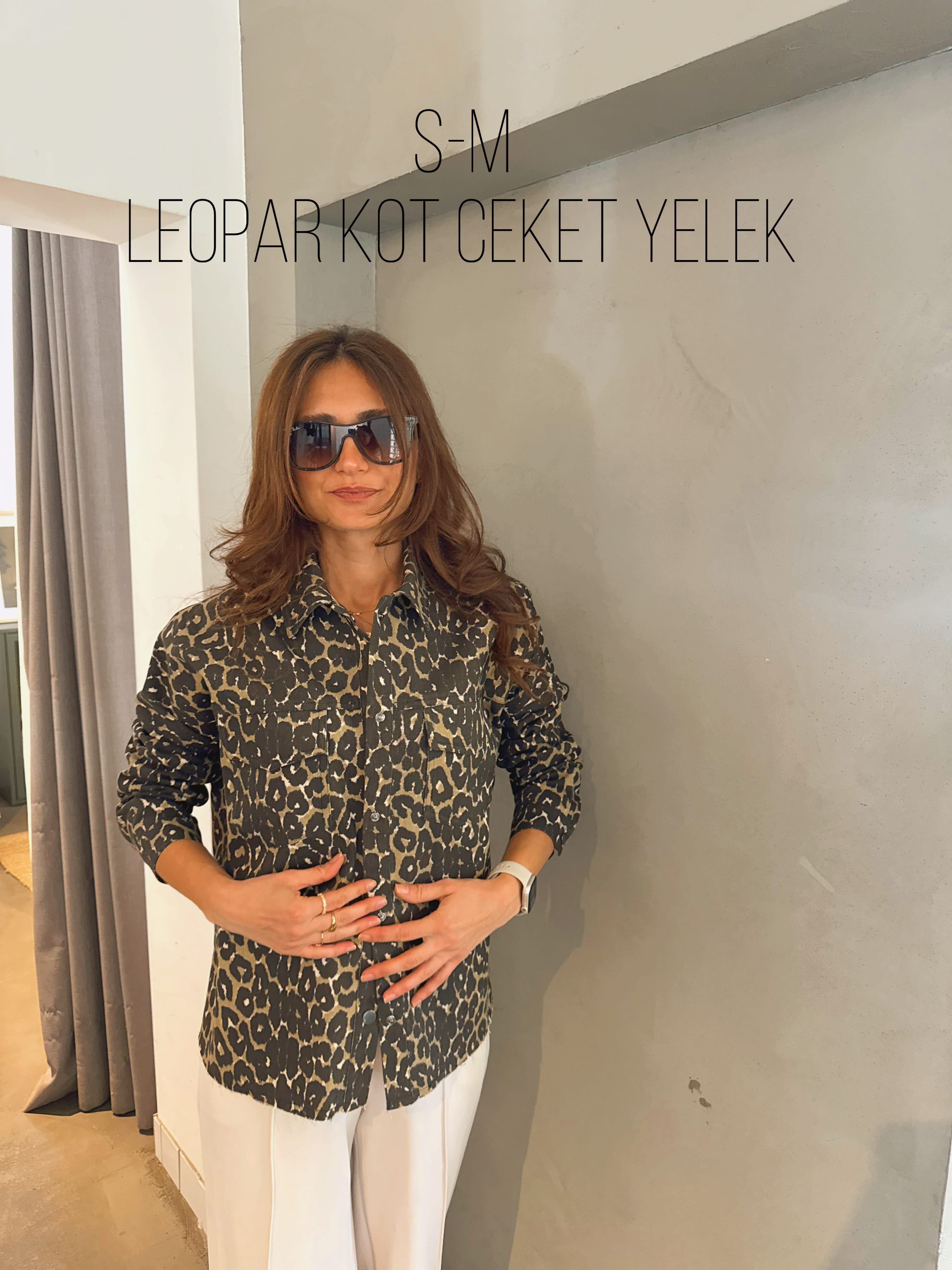 Leopar Kot Ceket/Yelek S-M Beden - Noir Safari Set
