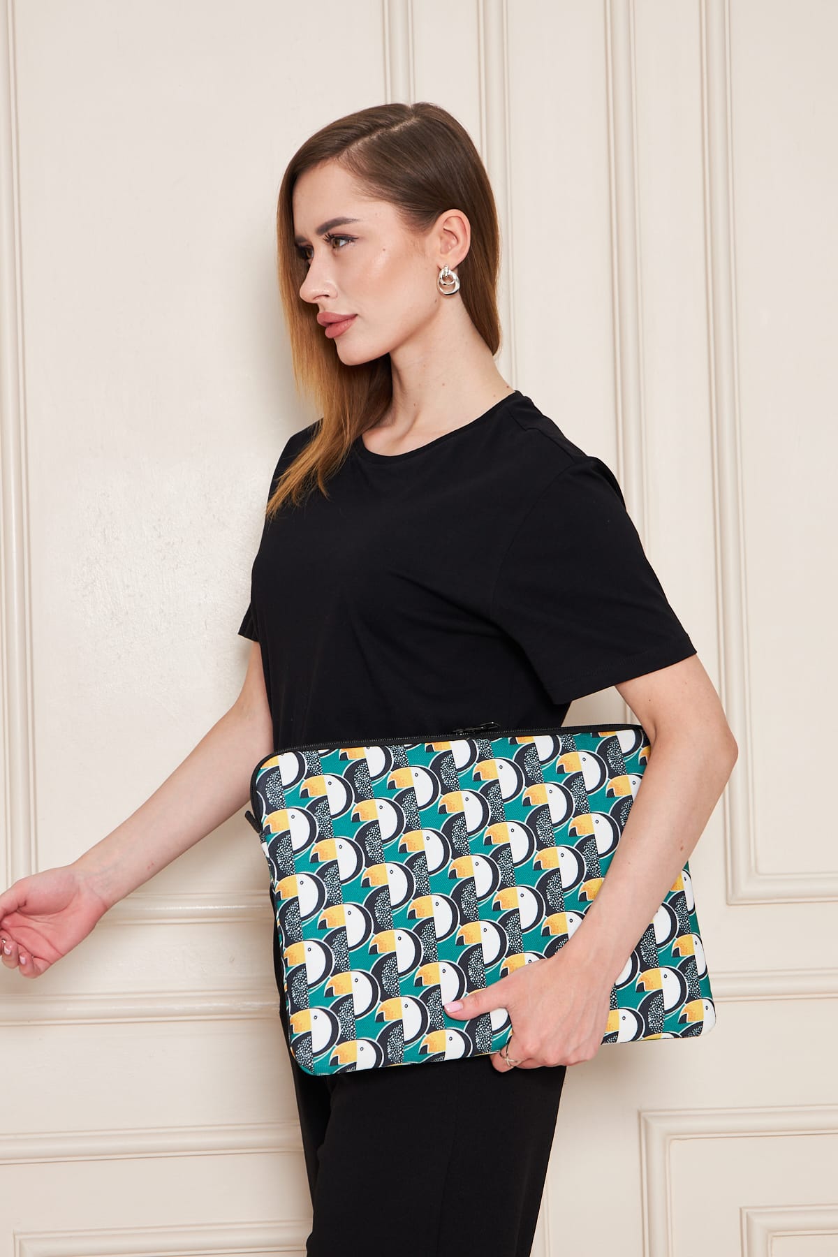WOLF & ROCK TOUCHAN BIRD NOTEBOOK CASE 15''-16''
