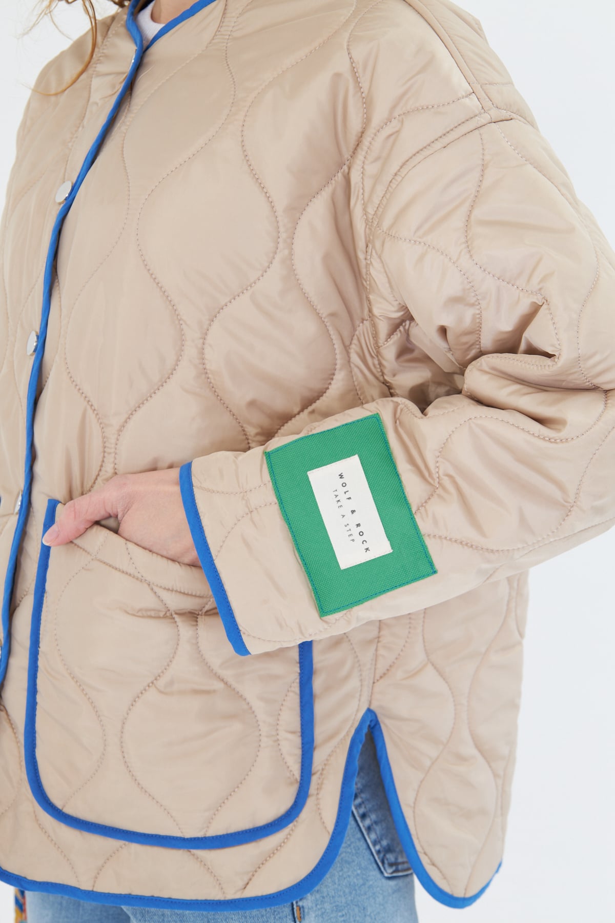 Renkli Oversize Kapitone Ceket