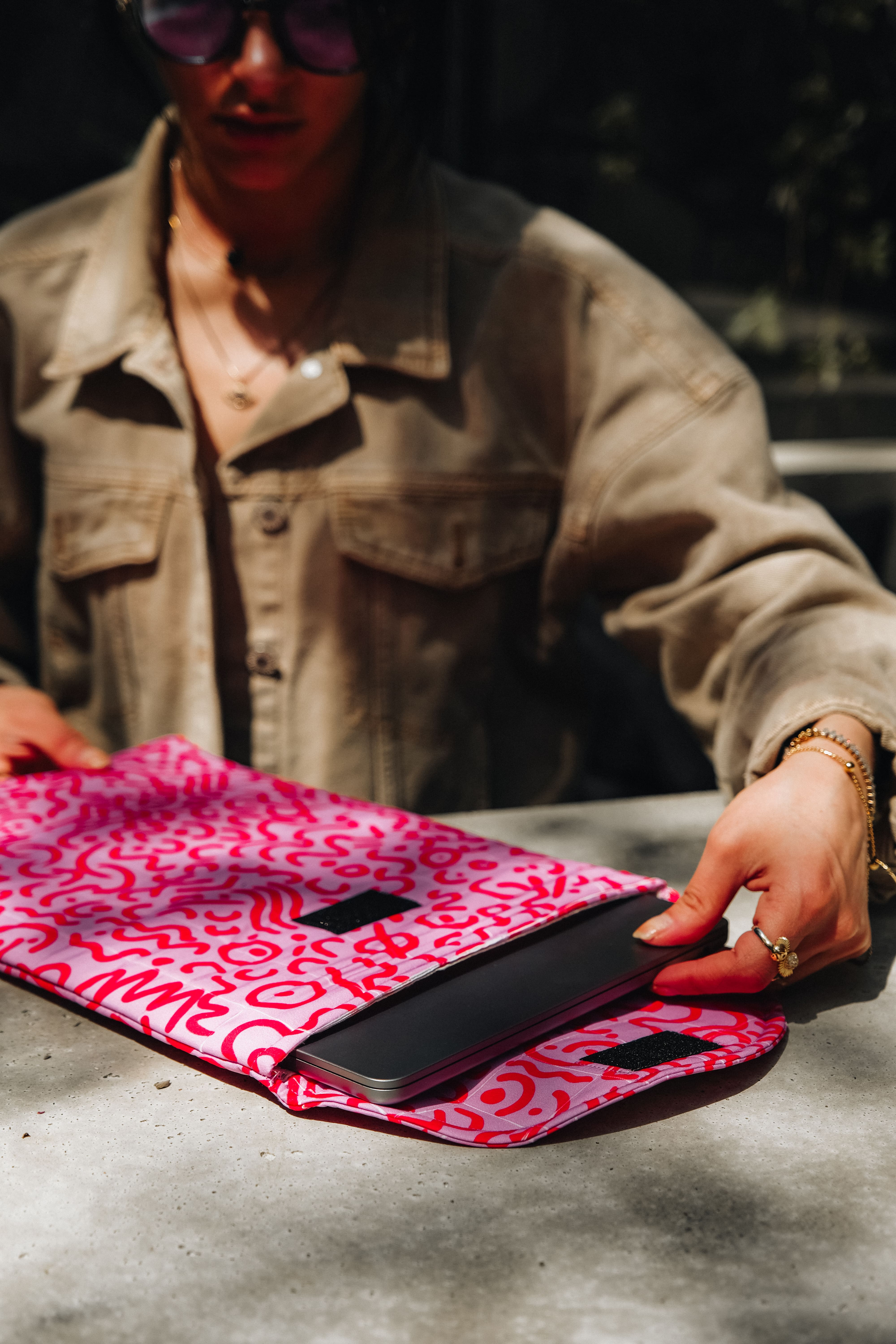 Wolf&Rock 13''-14'' Inç Pembe Notebook Kılıfı