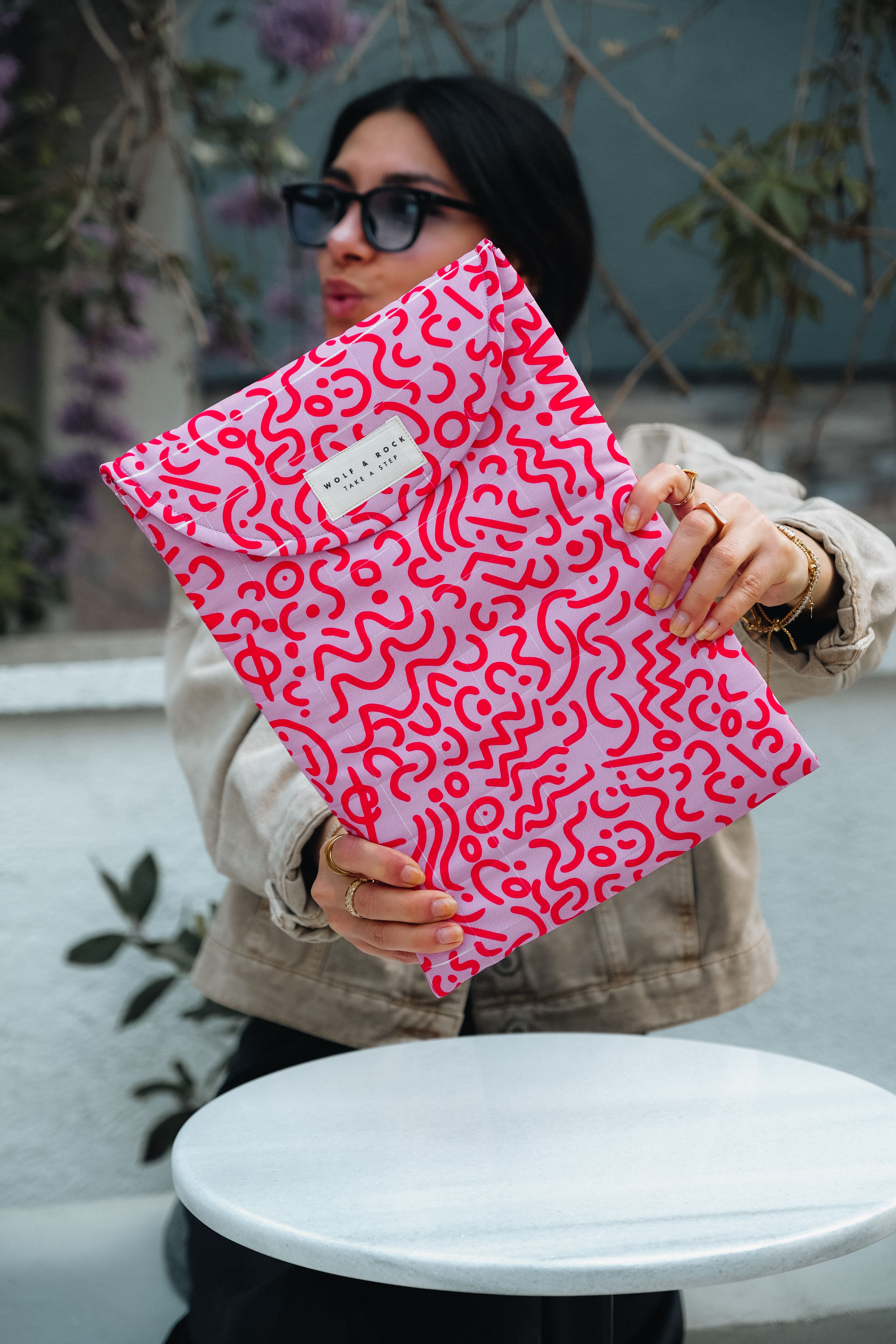 Wolf&Rock 13''-14'' Inç Pembe Notebook Kılıfı