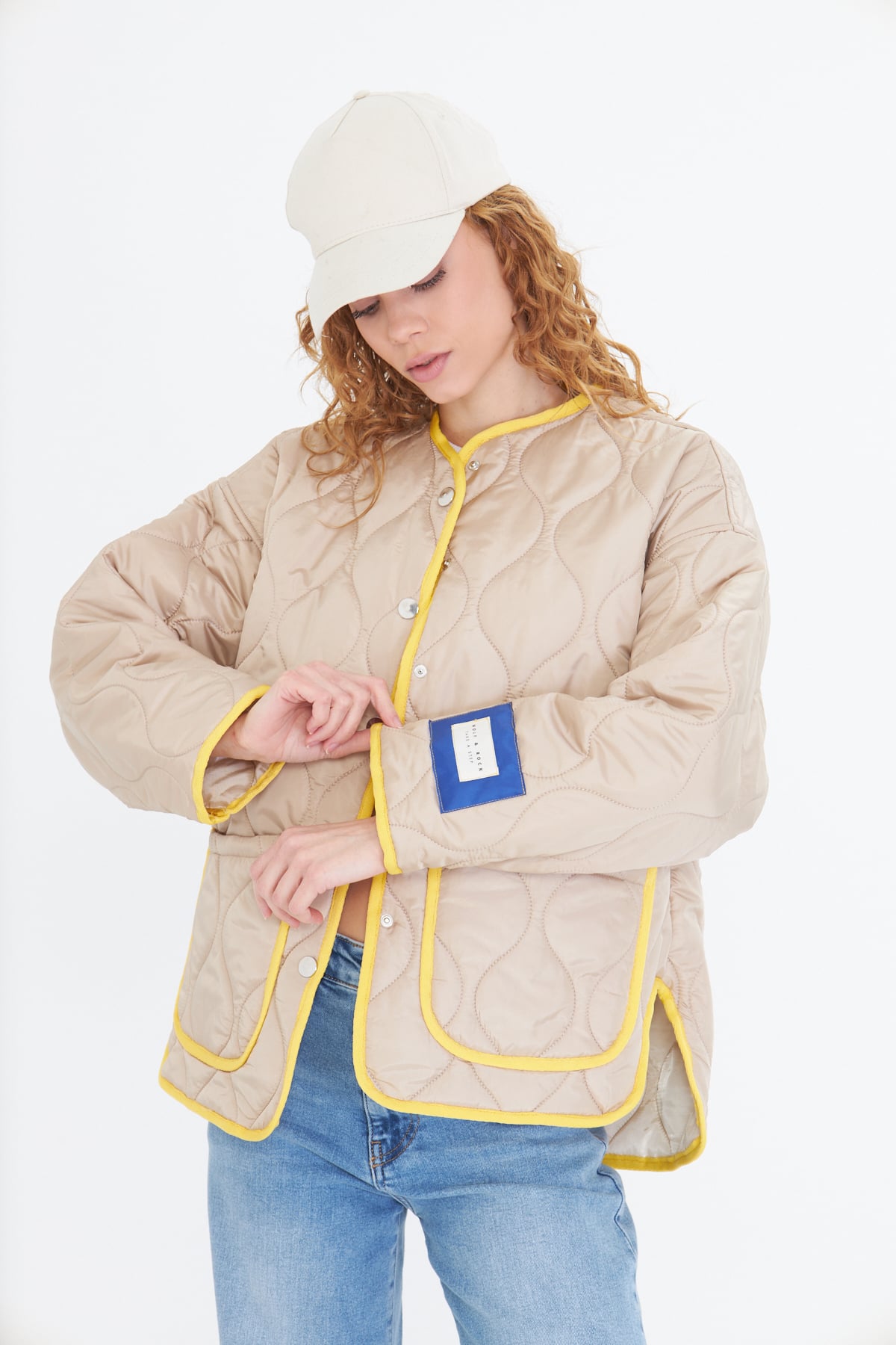 Wolf&Rock Renkli Oversize Kapitone Ceket