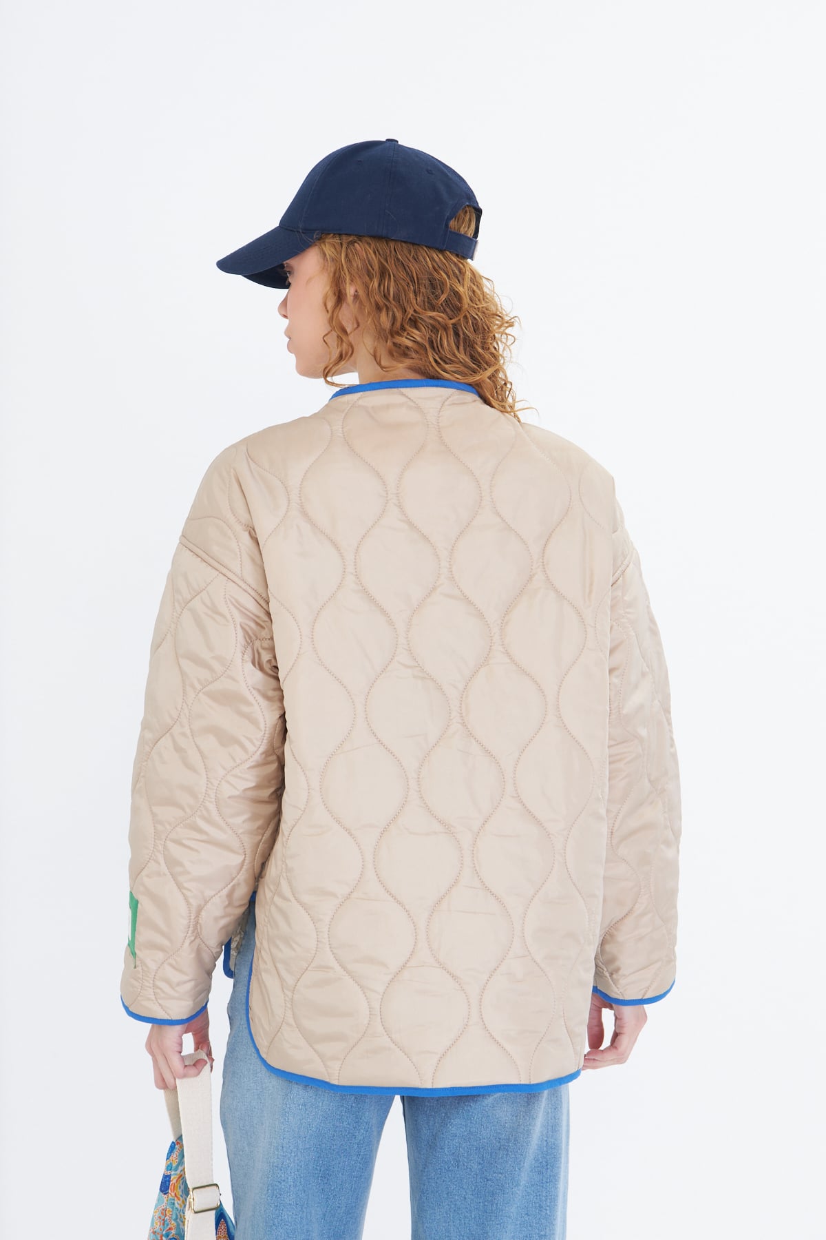 Wolf&Rock Renkli Oversize Kapitone Ceket