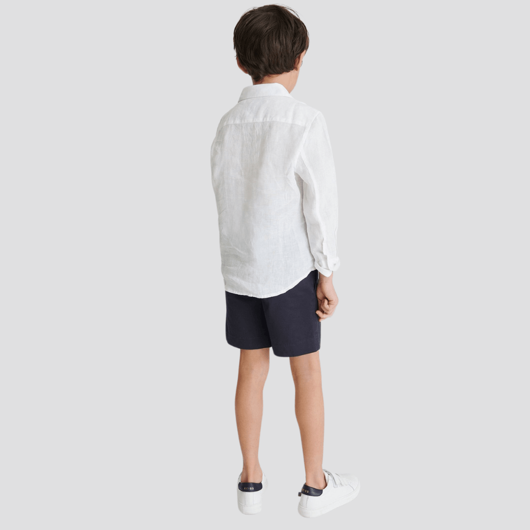 100% Linen Button-Down Collar Kids' Shirt