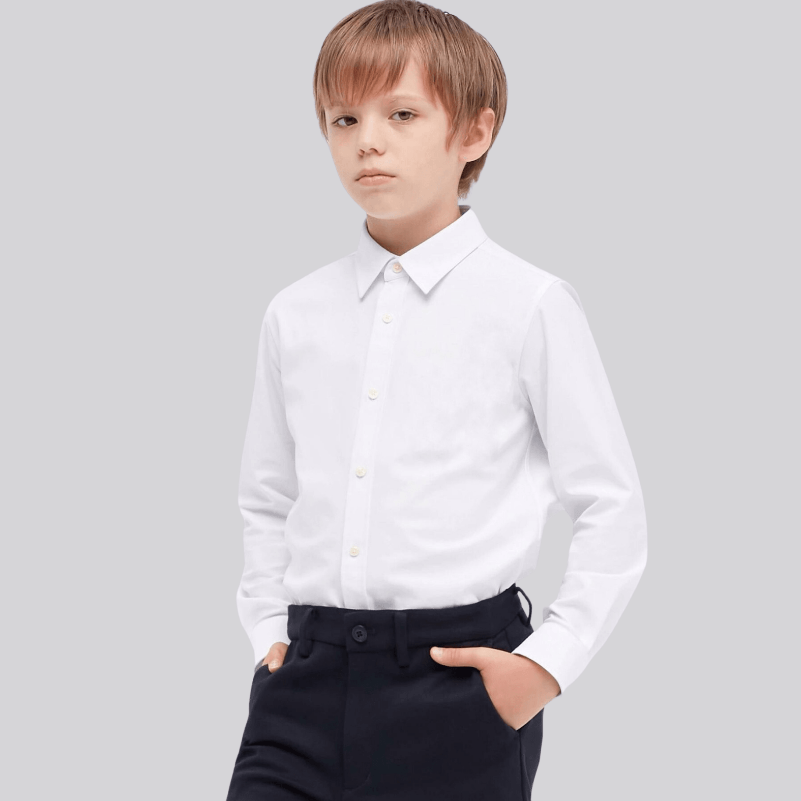 100% Cotton Kids' Shirt Without Pockets