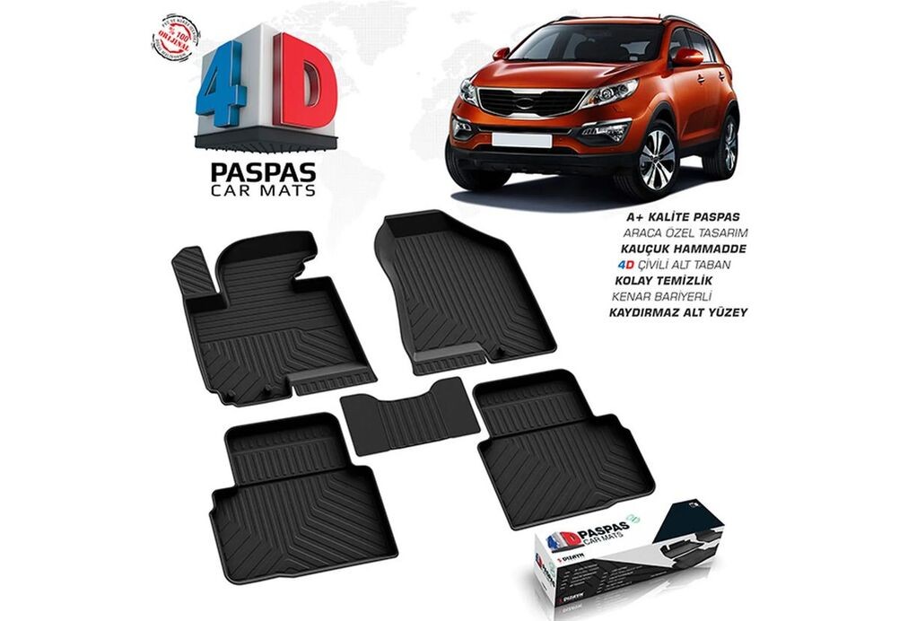 Kia Sportage 3 4D Havuzlu Paspas Siyah 2006-2012 Arası