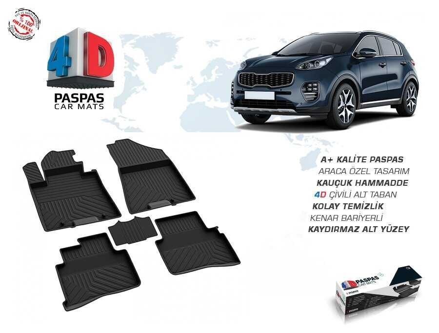 Kia Sportage 4 4D Havuzlu Paspas Siyah 2015-2021 Arası