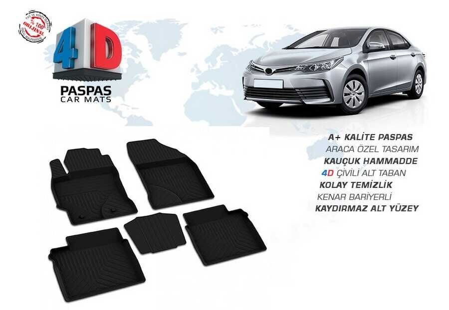 Toyota Corolla 4D Havuzlu Paspas Siyah 2013-2018 Aras