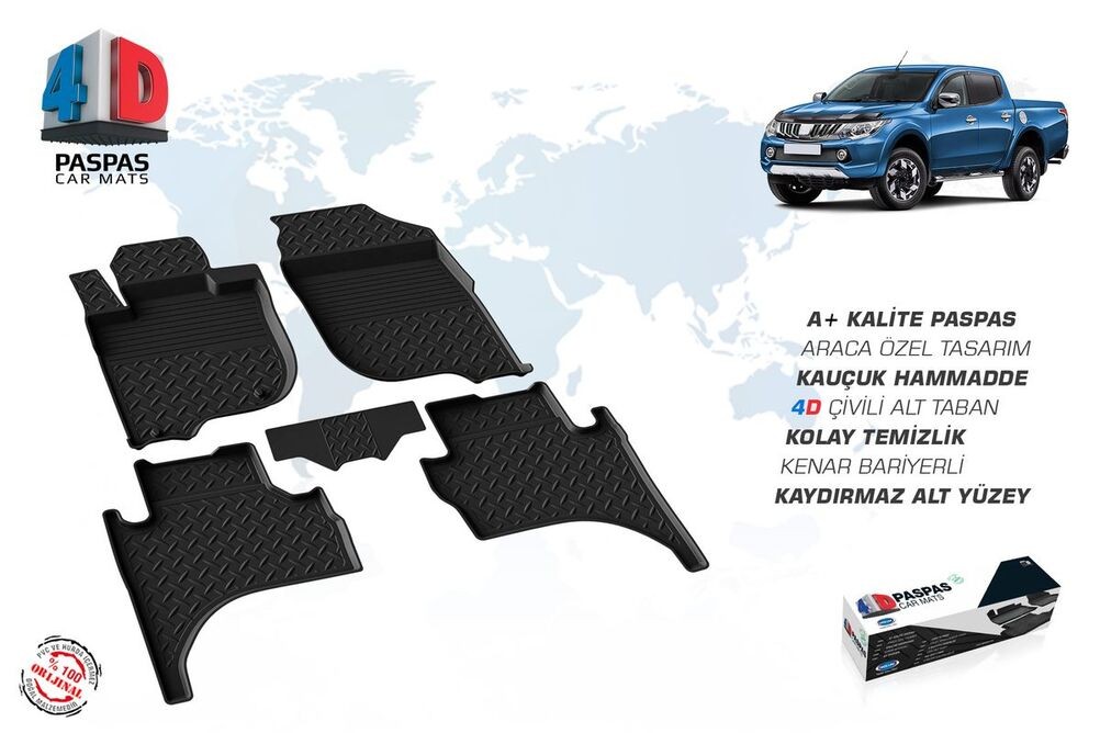 Mitsubishi L200 4D Havuzlu Paspas Siyah 2015 ve Sonrası